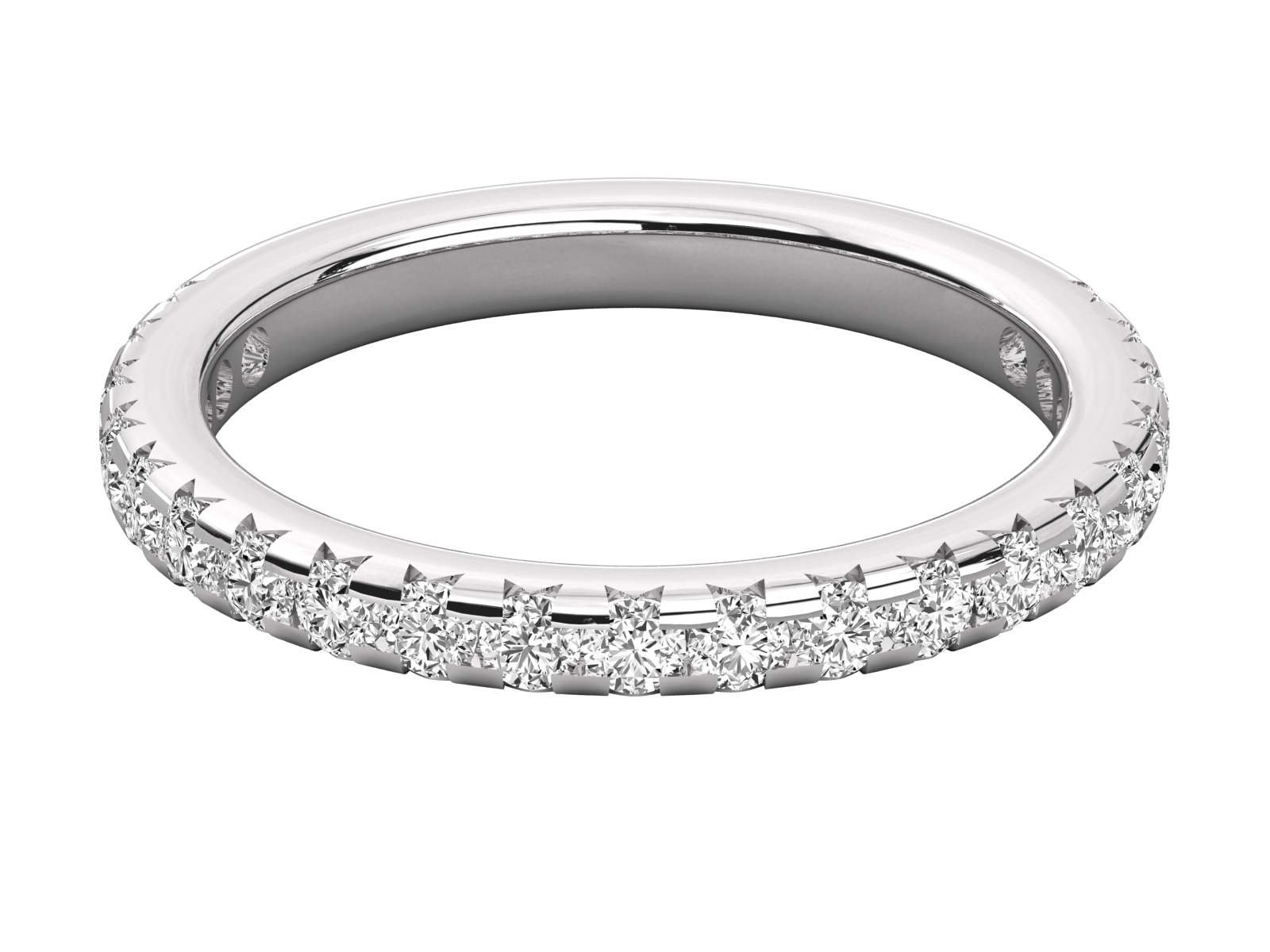 10K GOLD  LAB GROWN DIAMOND LADIES BAND RING.