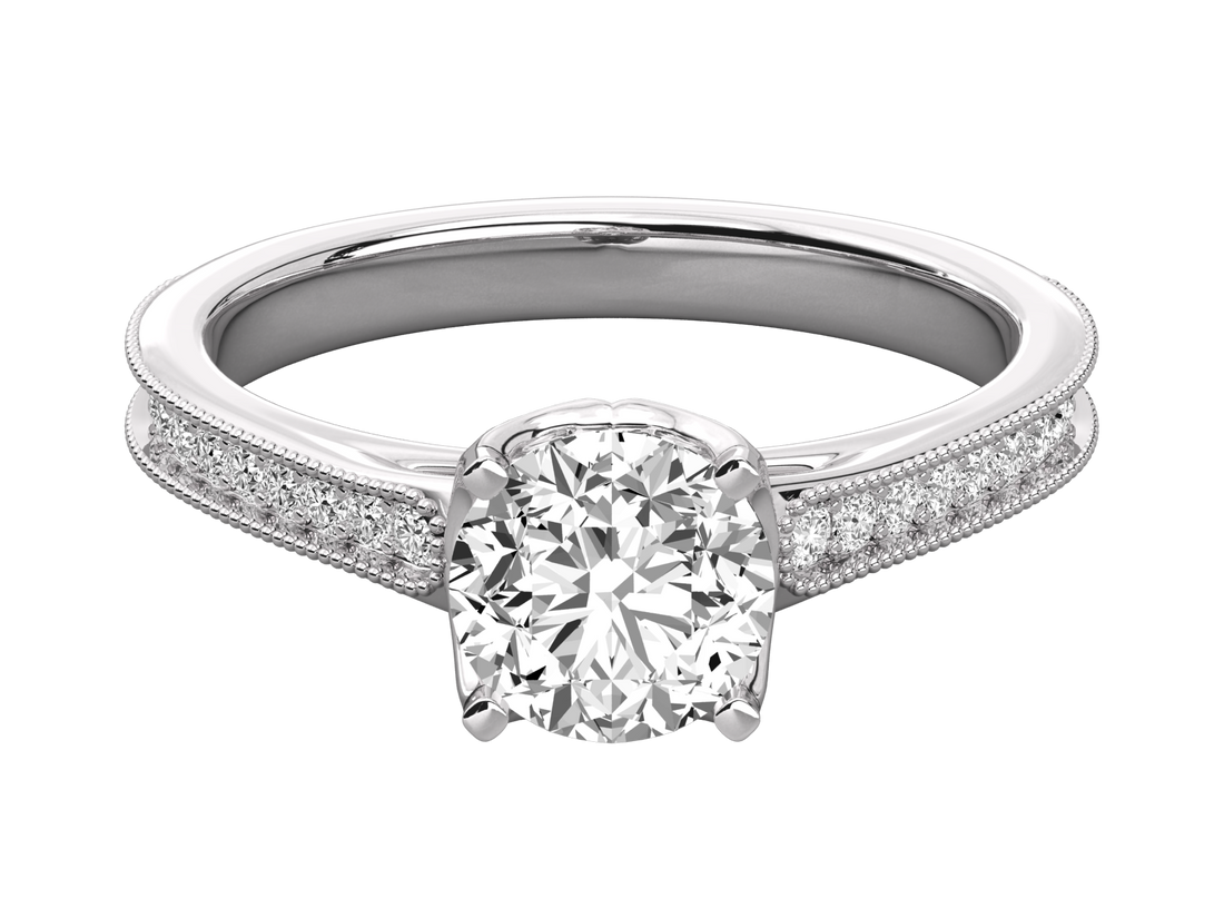 10K GOLD SOLITAIRE  LAB GROWN DIAMOND LADIES  RING.