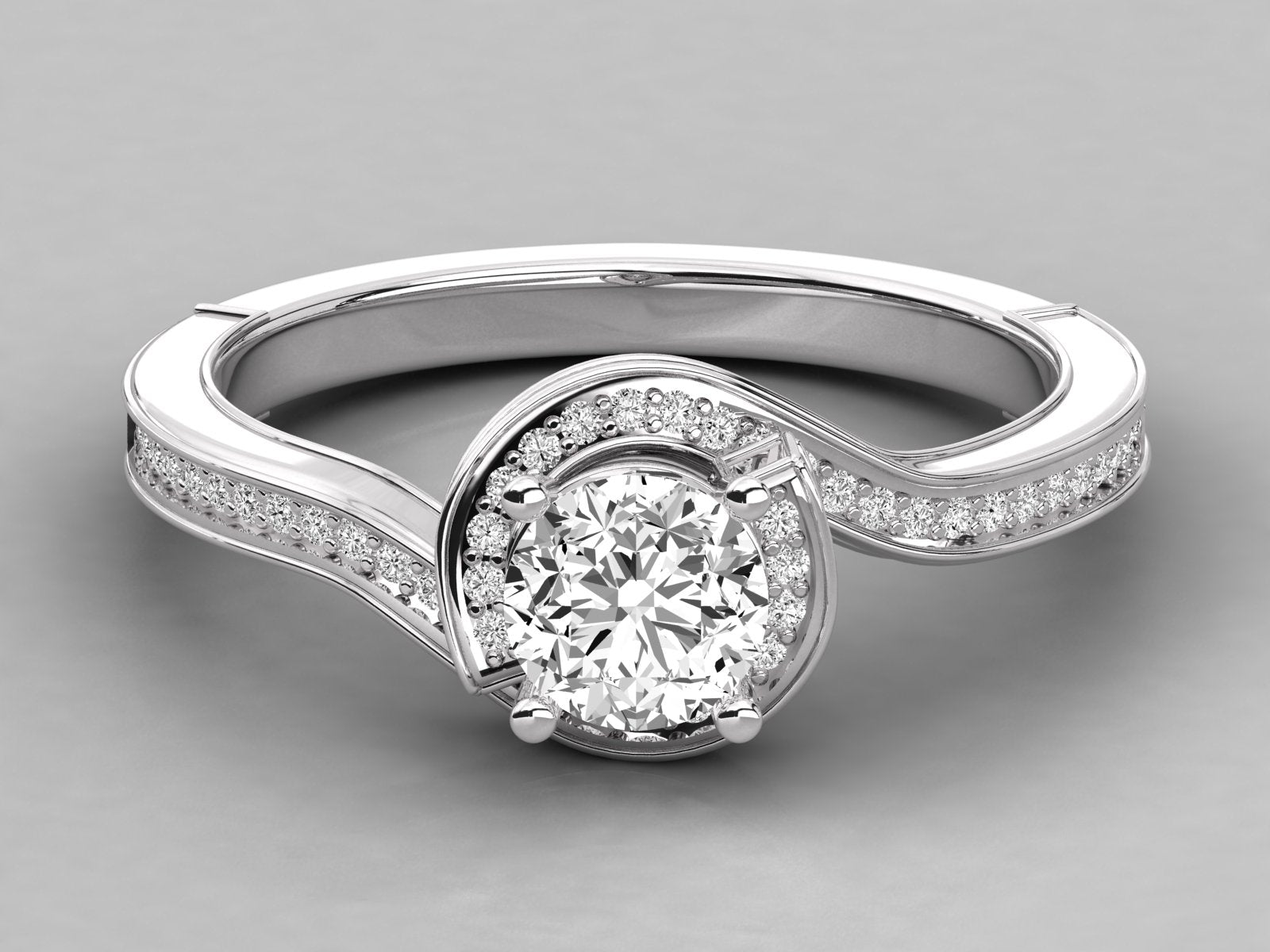 10K GOLD SOLITAIRE  LAB GROWN DIAMOND LADIES  RING.