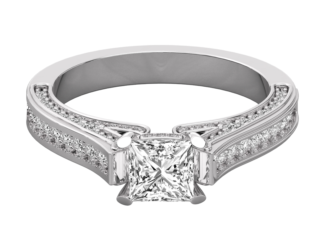 9K SOLITAIRE  LAB GROWN DIAMOND LADIES  RING.