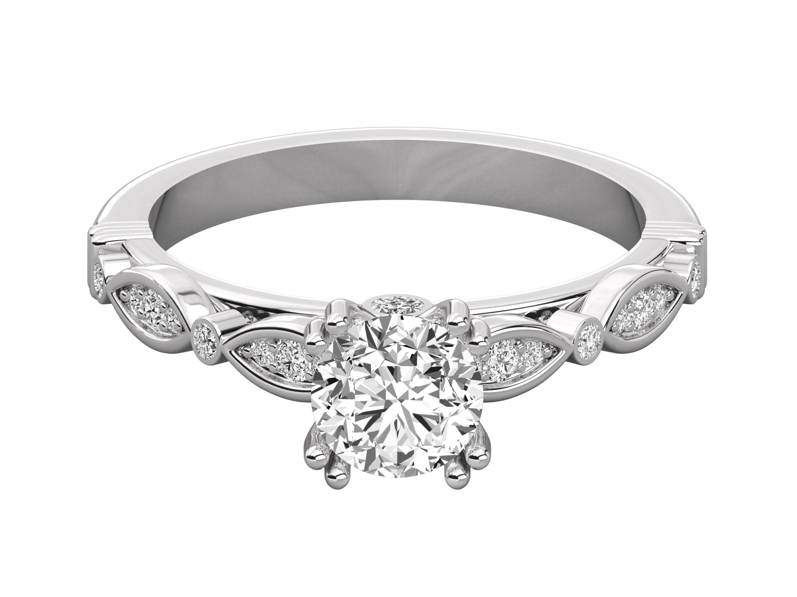 9K GOLD SOLITAIRE  LAB GROWN DIAMOND LADIES RING.