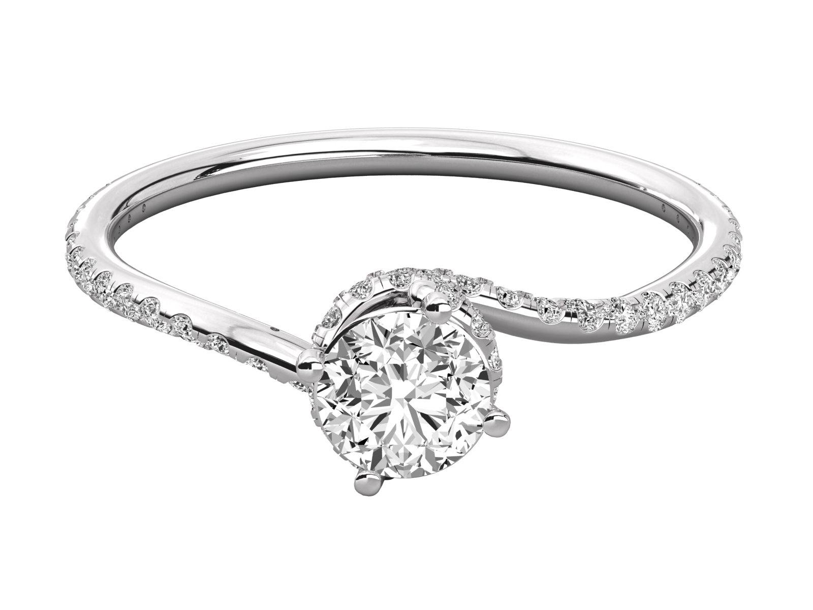 10K GOLD SOLITAIRE LAB GROWN DIAMOND LADIES  RING.