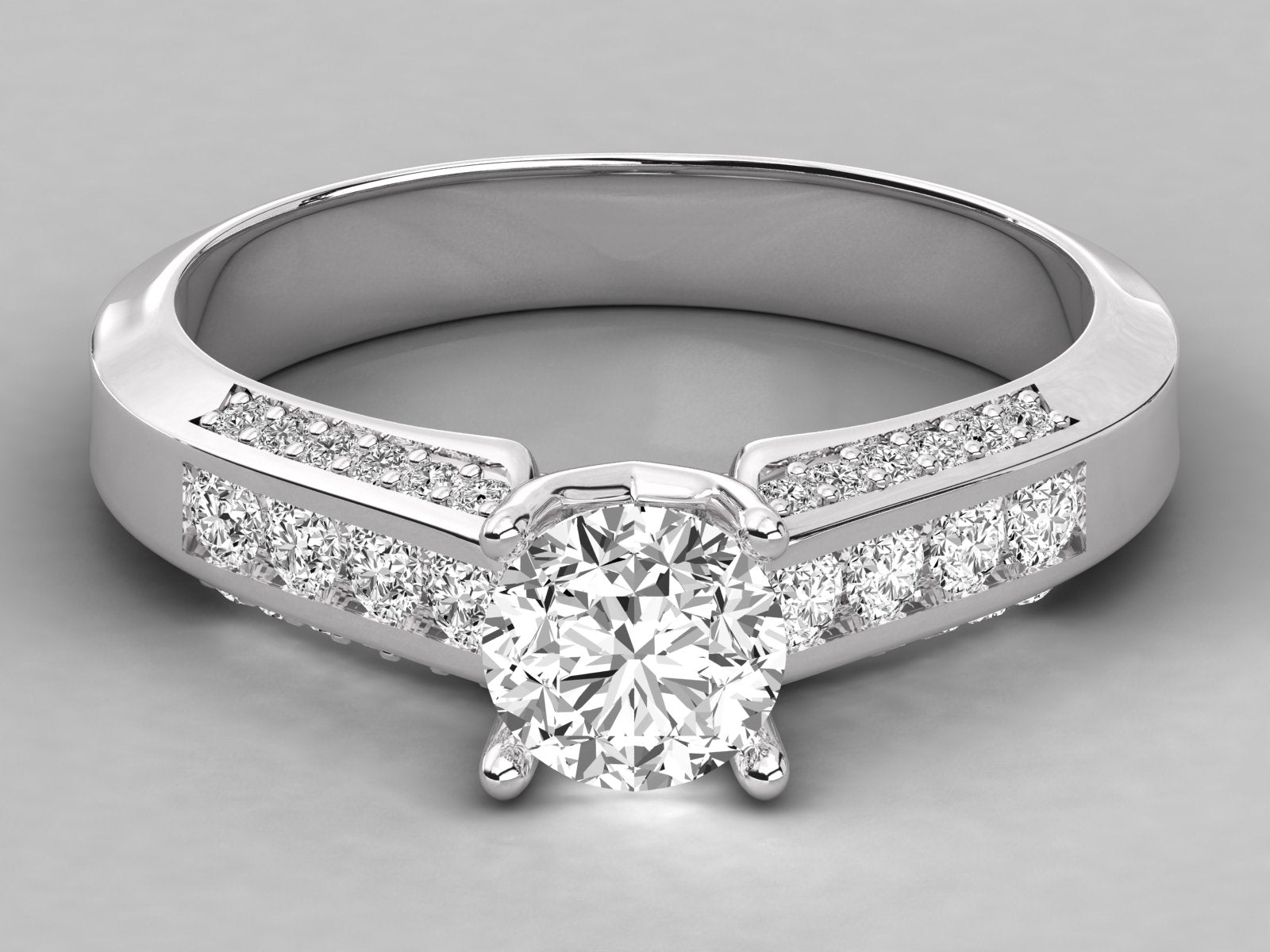10K GOLD SOLITAIRE  LAB GROWN DIAMOND LADIES  RING.