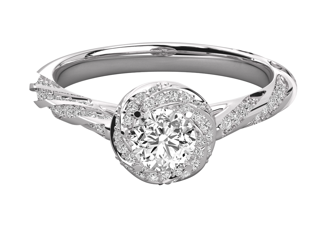 10k GOLD SOLITAIRE  LAB GROWN DIAMOND RING.