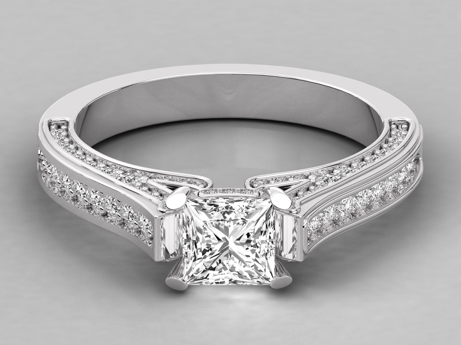 9K SOLITAIRE  LAB GROWN DIAMOND LADIES  RING.