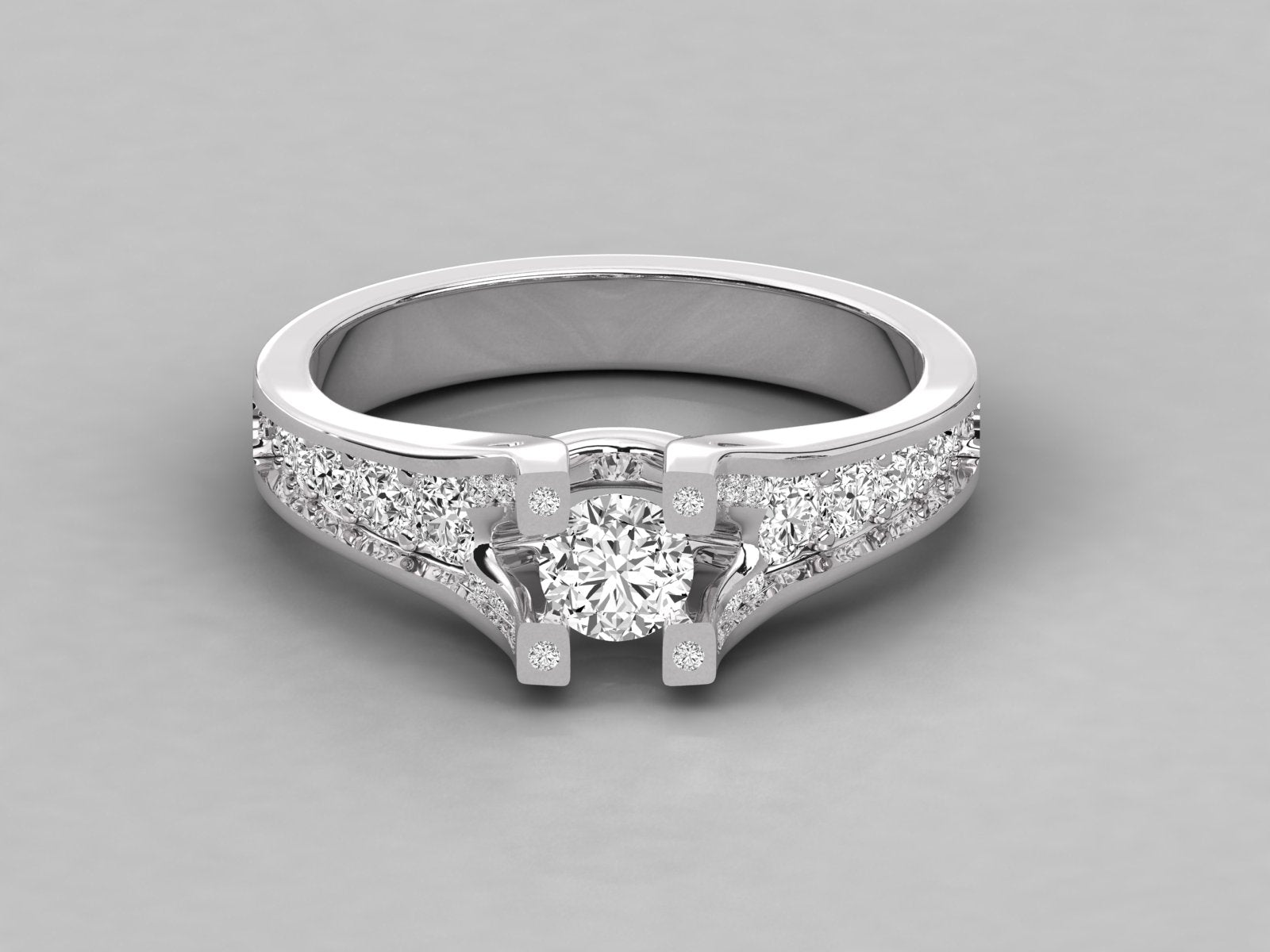 10K GOLD SOLITAIRE  LAB GROWN DIAMOND LADIES  RING.