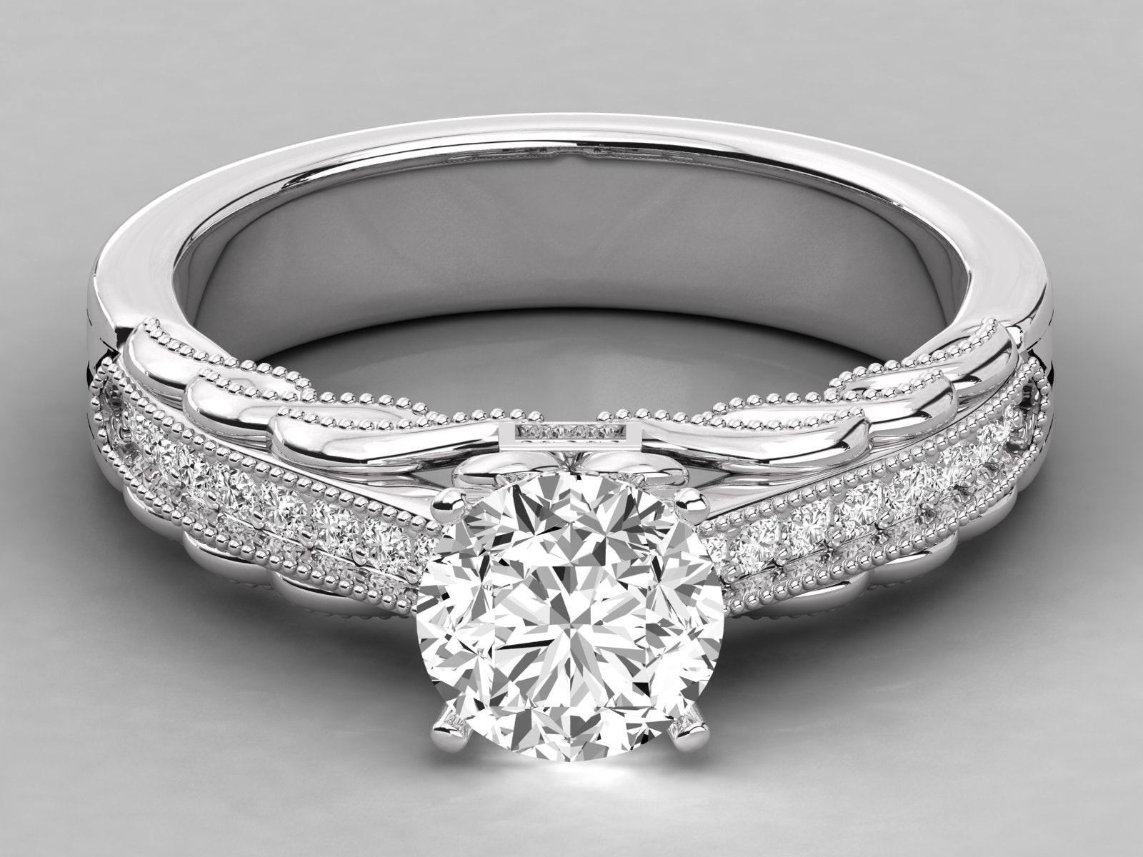 10K GOLD SOLITAIRE  LAB GROWN DIAMOND LADIES  RING.