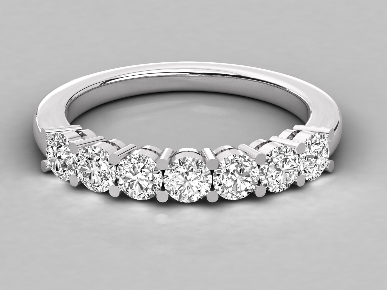 9K SOLITAIRE ROUND CUT LAB GROWN DIAMOND LADIES BRILLIANT RING.