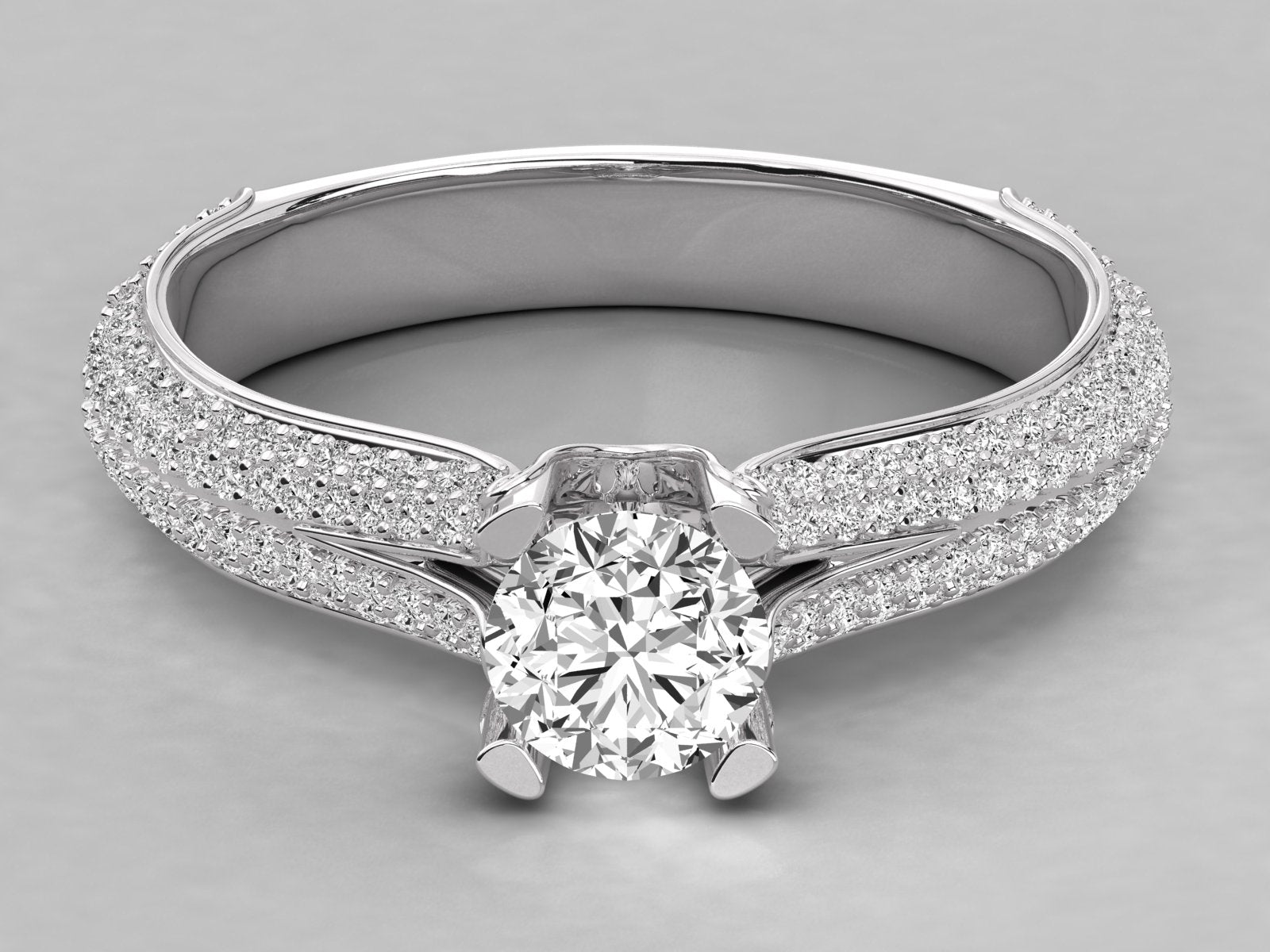 10K GOLD SOLITAIRE  LAB GROWN DIAMOND LADIES  RING.