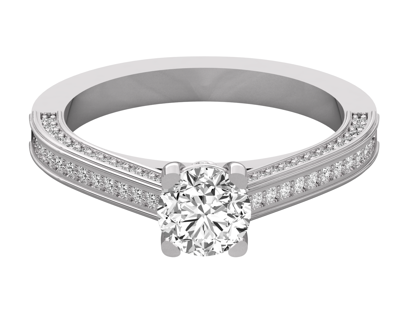 10K GOLD SOLITAIRE  LAB GROWN DIAMOND LADIES RING.