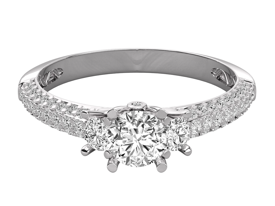 10K GOLD SOLITAIRE  LAB GROWN DIAMOND LADIES  RING.