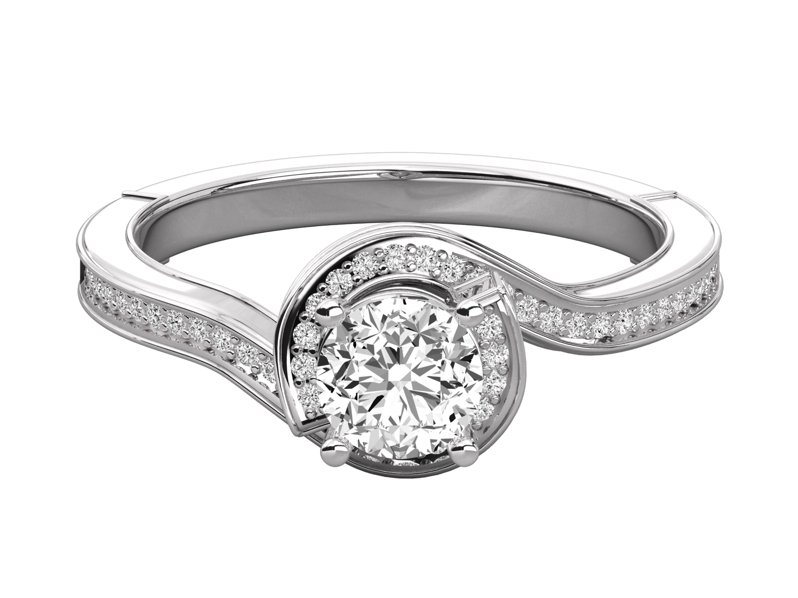 10K GOLD SOLITAIRE  LAB GROWN DIAMOND LADIES  RING.