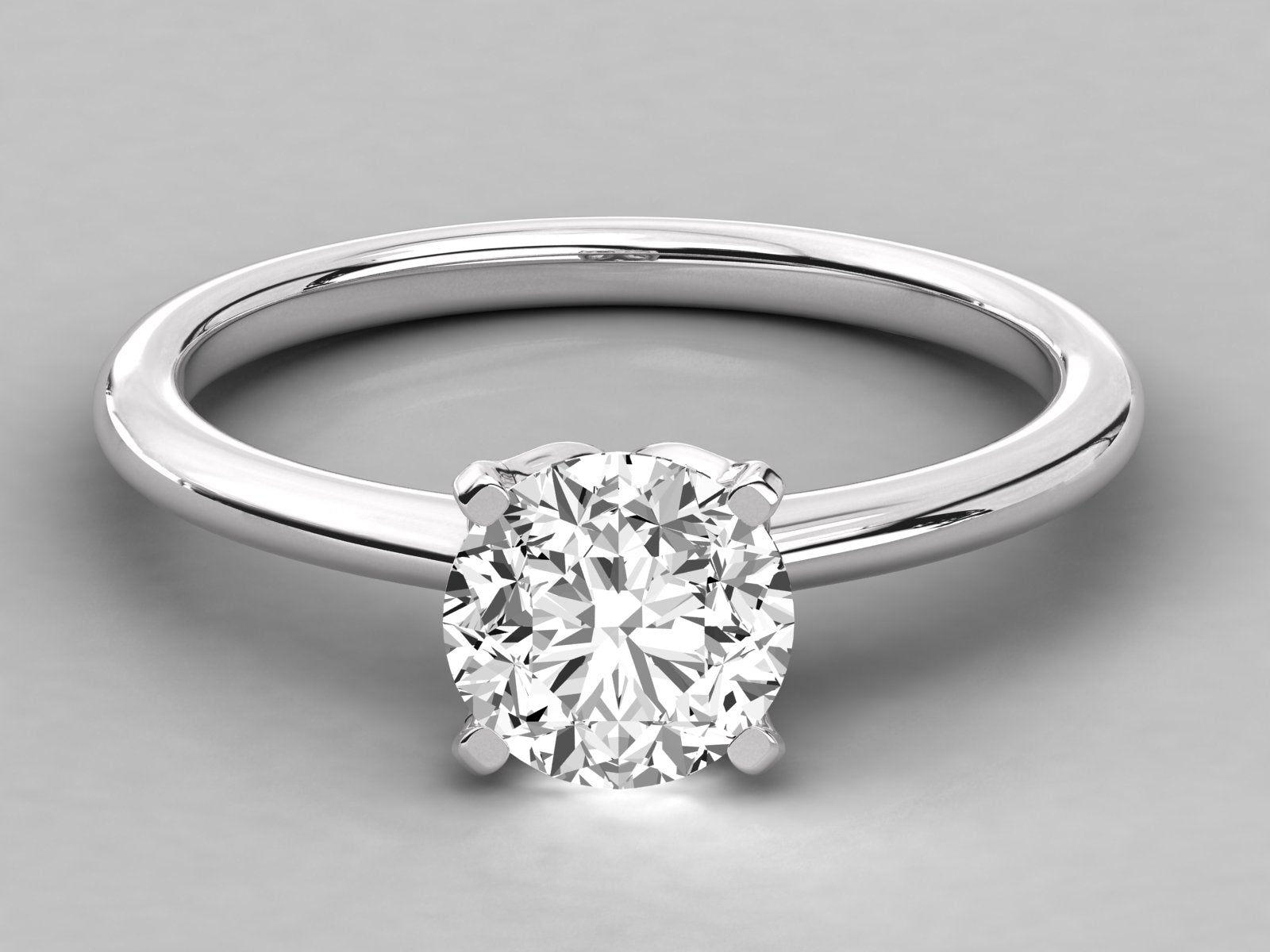 10K GOLD SOLITAIRE  LAB GROWN DIAMOND LADIES  RING.