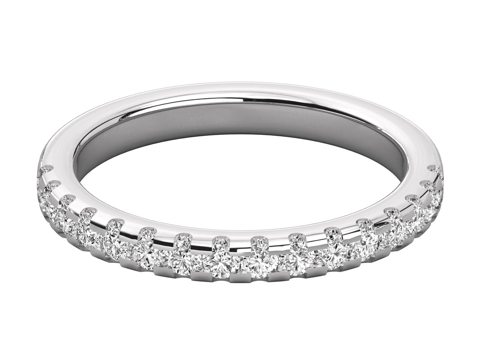 10K GOLD  LAB GROWN DIAMOND LADIES BAND RING.