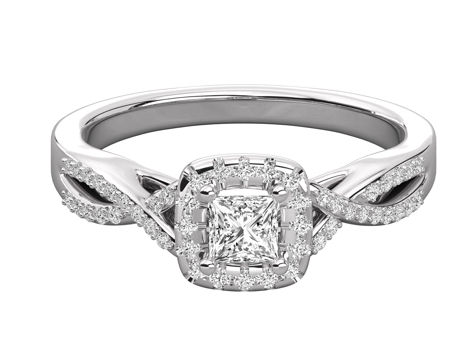 10K GOLD SOLITAIRE  LAB GROWN DIAMOND LADIES BRILLIANT RING.
