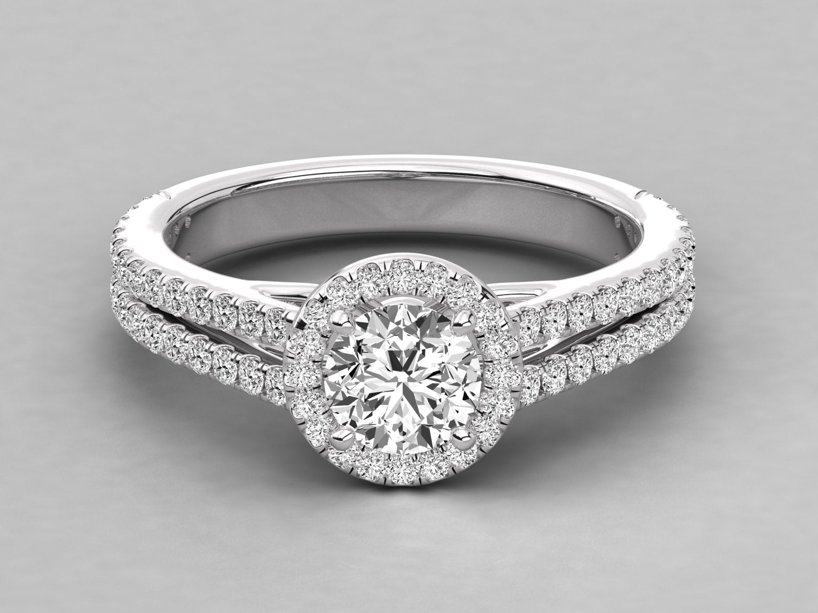 9K GOLD SOLITAIRE LAB GROWN DIAMOND LADIES  RING.