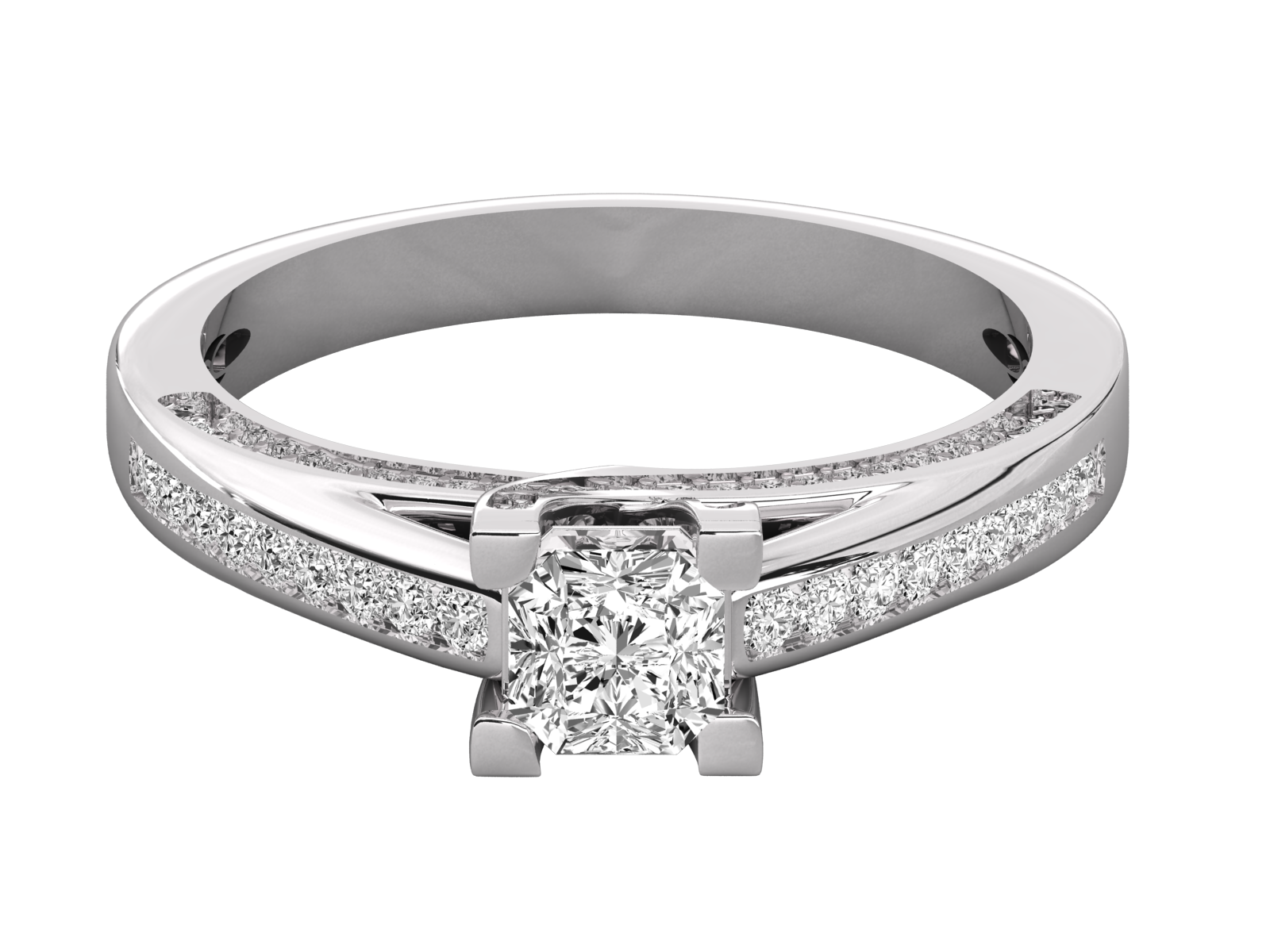 10K GOLD SOLITAIRE  LAB GROWN DIAMOND LADIES RING.