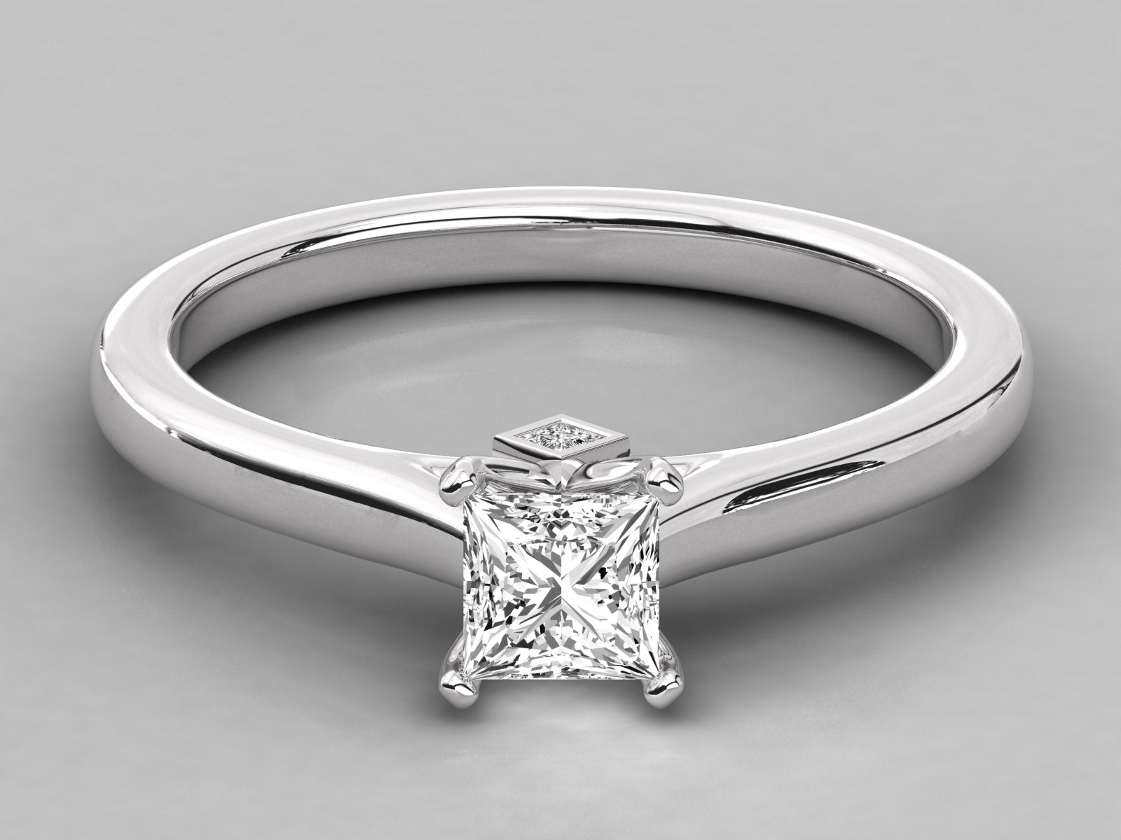 10K GOLD SOLITAIRE  LAB GROWN DIAMOND LADIES  RING.