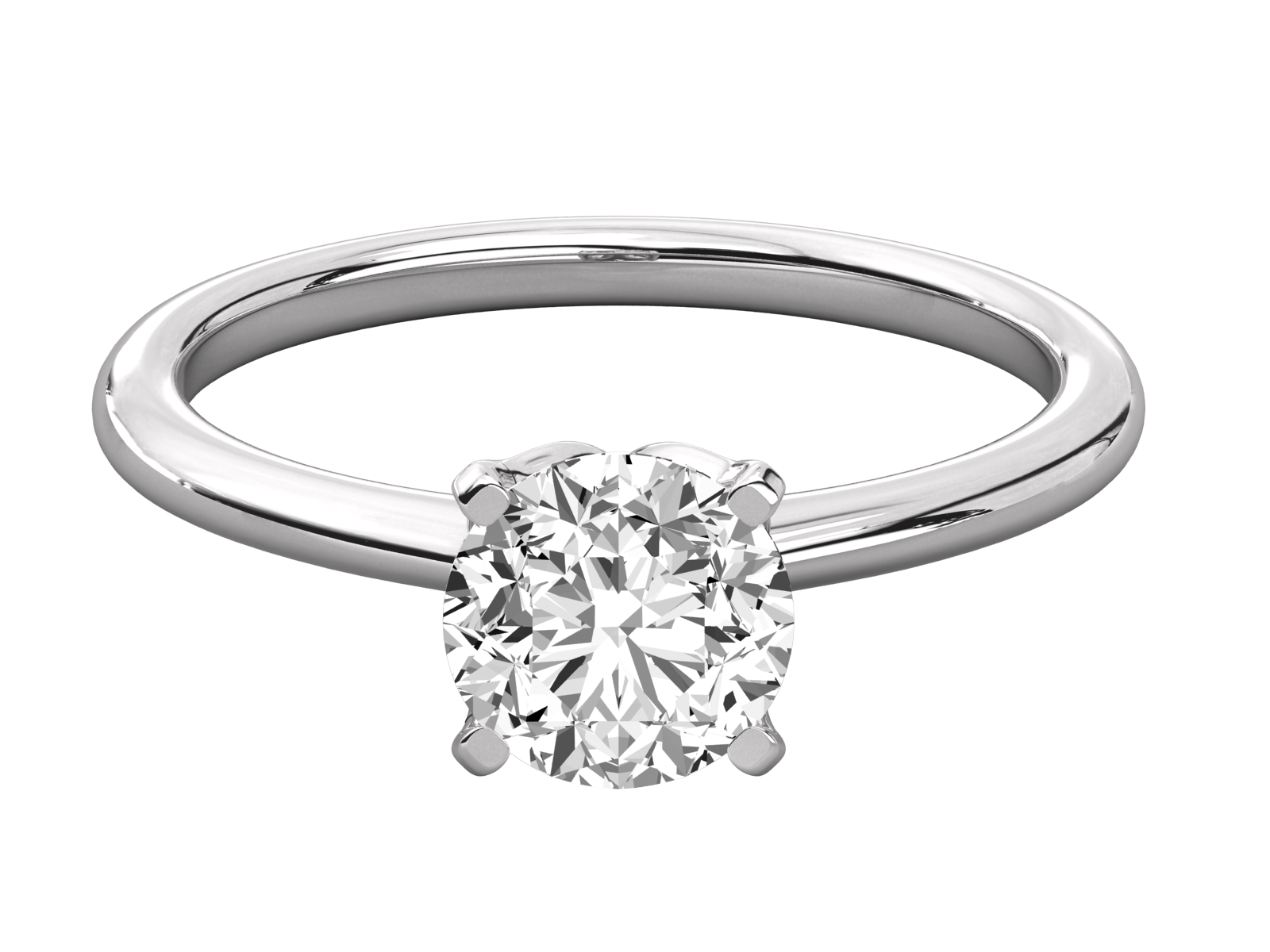 10K GOLD SOLITAIRE  LAB GROWN DIAMOND LADIES  RING.