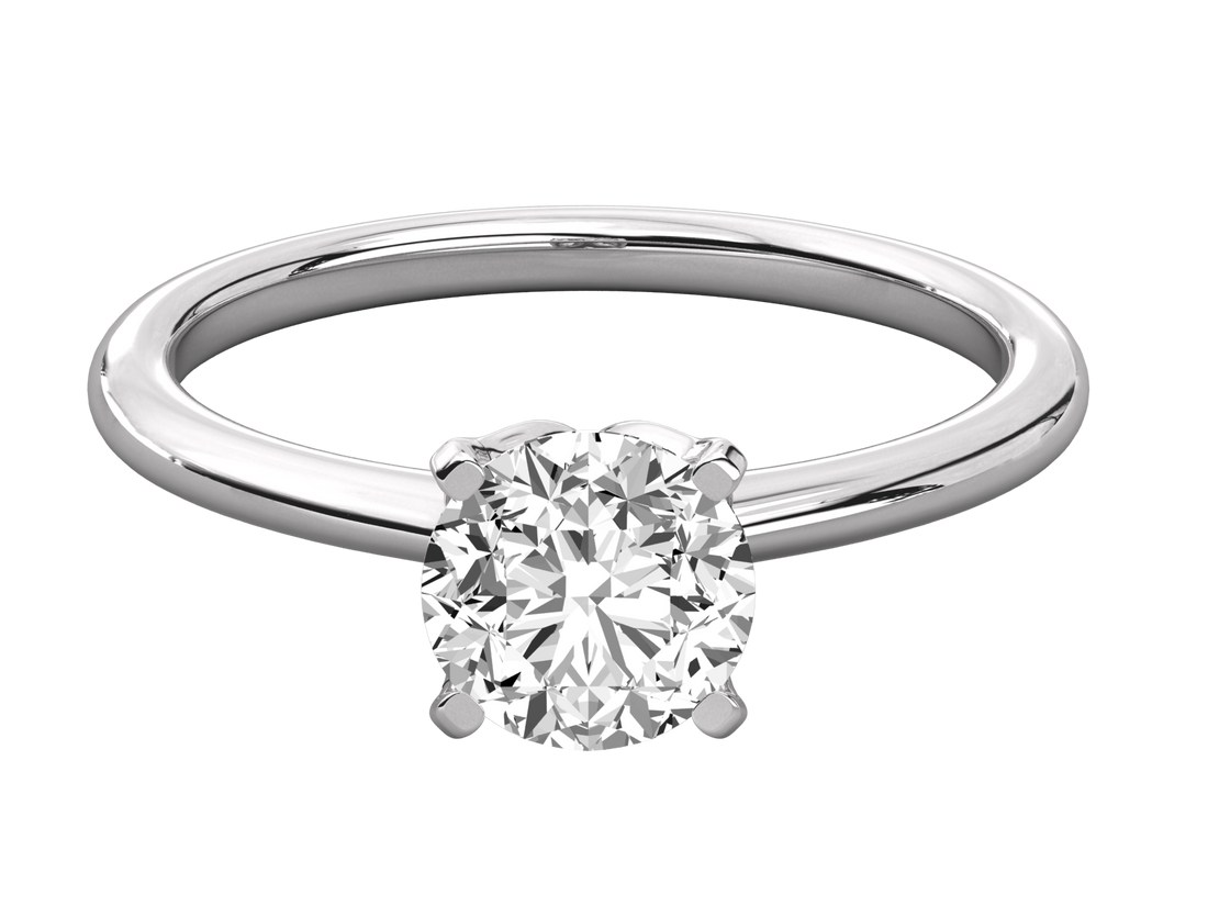 10K GOLD SOLITAIRE  LAB GROWN DIAMOND LADIES  RING.