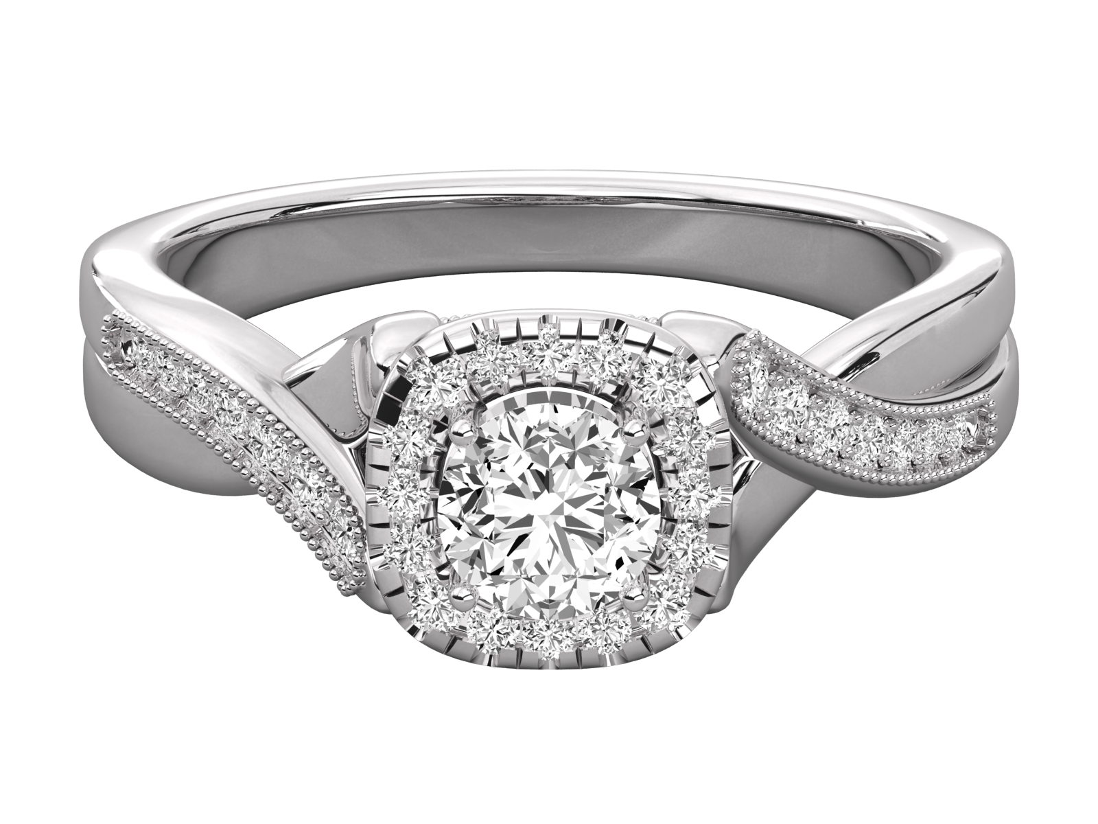 10K GOLD SOLITAIRE LAB GROWN DIAMOND LADIES  RING.