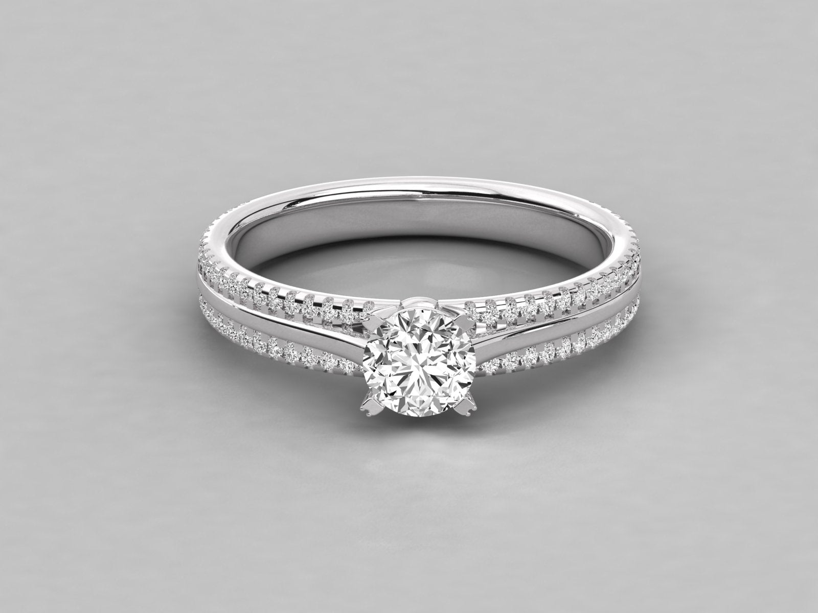 9K GOLD SOLITAIRE LAB GROWN DIAMOND LADIES  RING.
