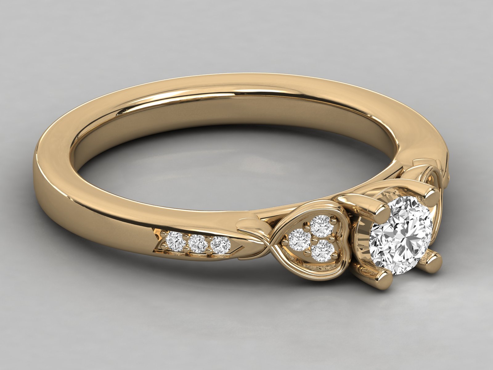 10K GOLD SOLITAIRE  LAB GROWN DIAMOND LADIES  RING.