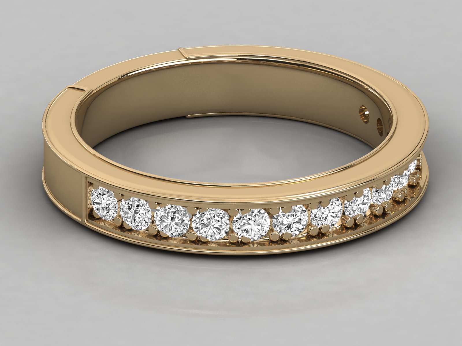 9K GOLD SOLITAIRE DIAMOND  BRILLIANT RING.