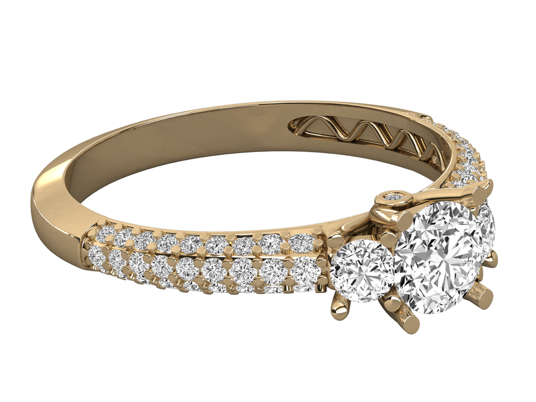10K GOLD SOLITAIRE  LAB GROWN DIAMOND LADIES  RING.