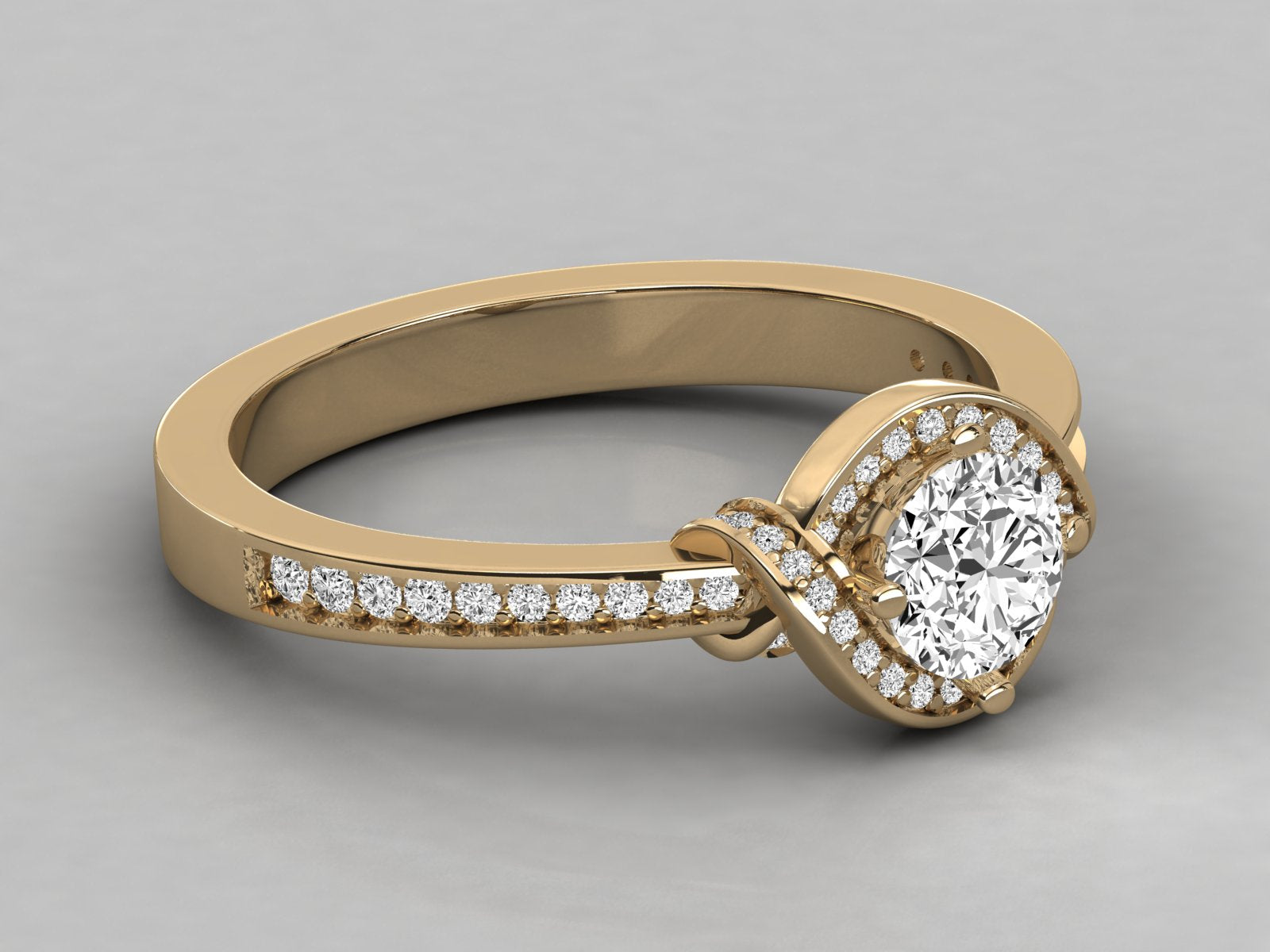 10K GOLD SOLITAIRE DIAMOND RING.