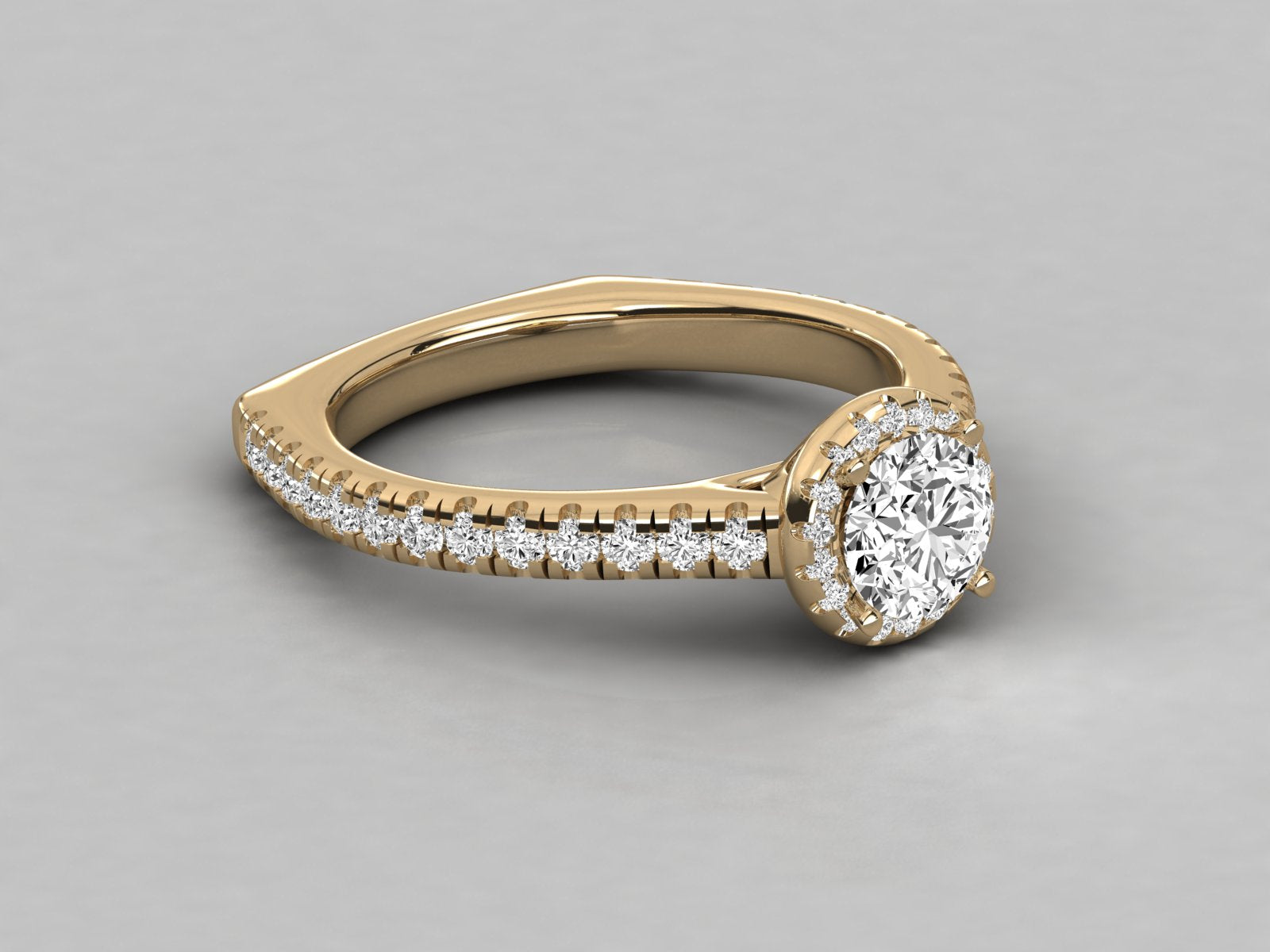 14K GOLD SOLITAIRE  DIAMOND LADIES BRILLIANT RING.