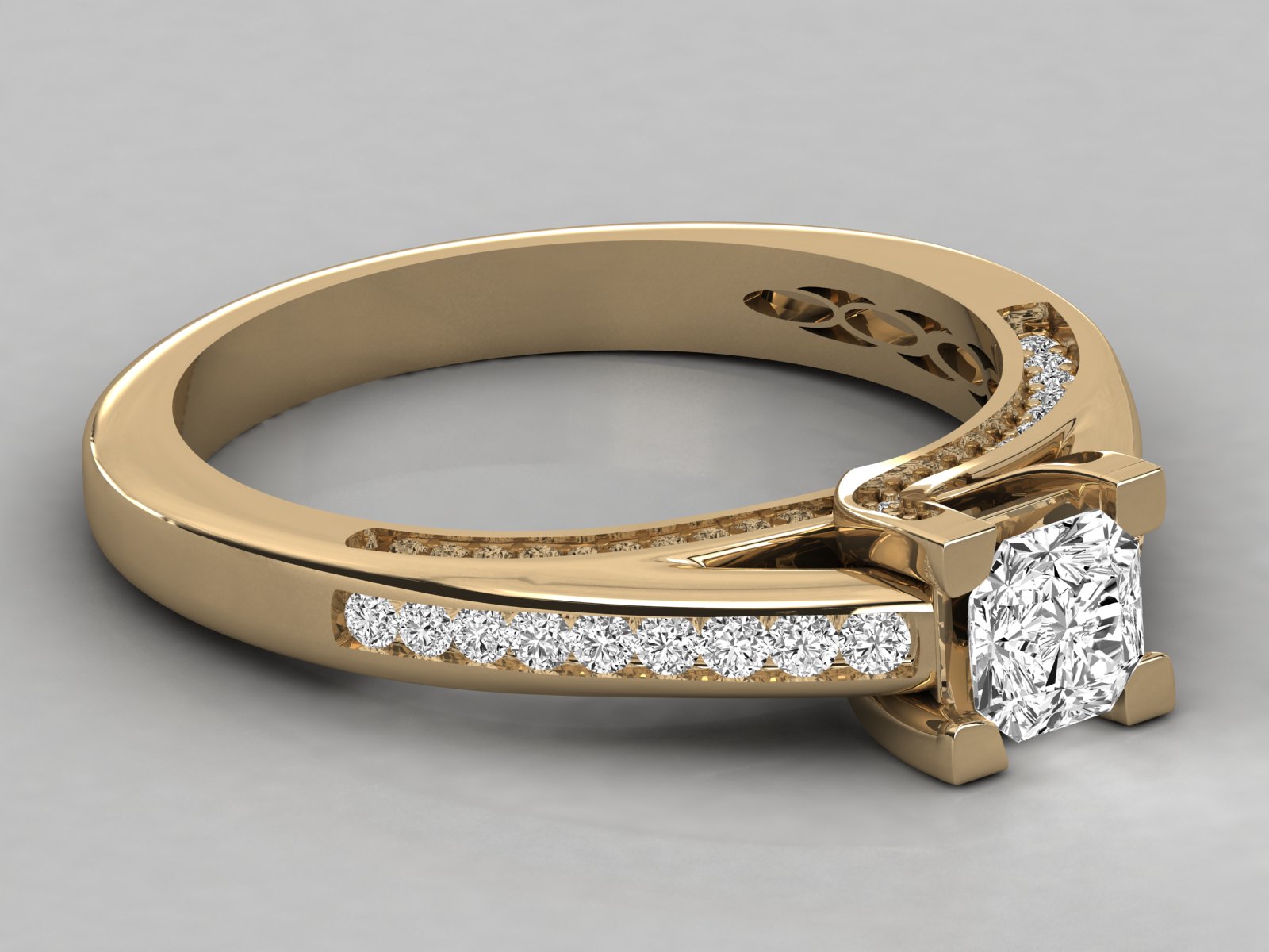 10K GOLD SOLITAIRE  LAB GROWN DIAMOND LADIES RING.