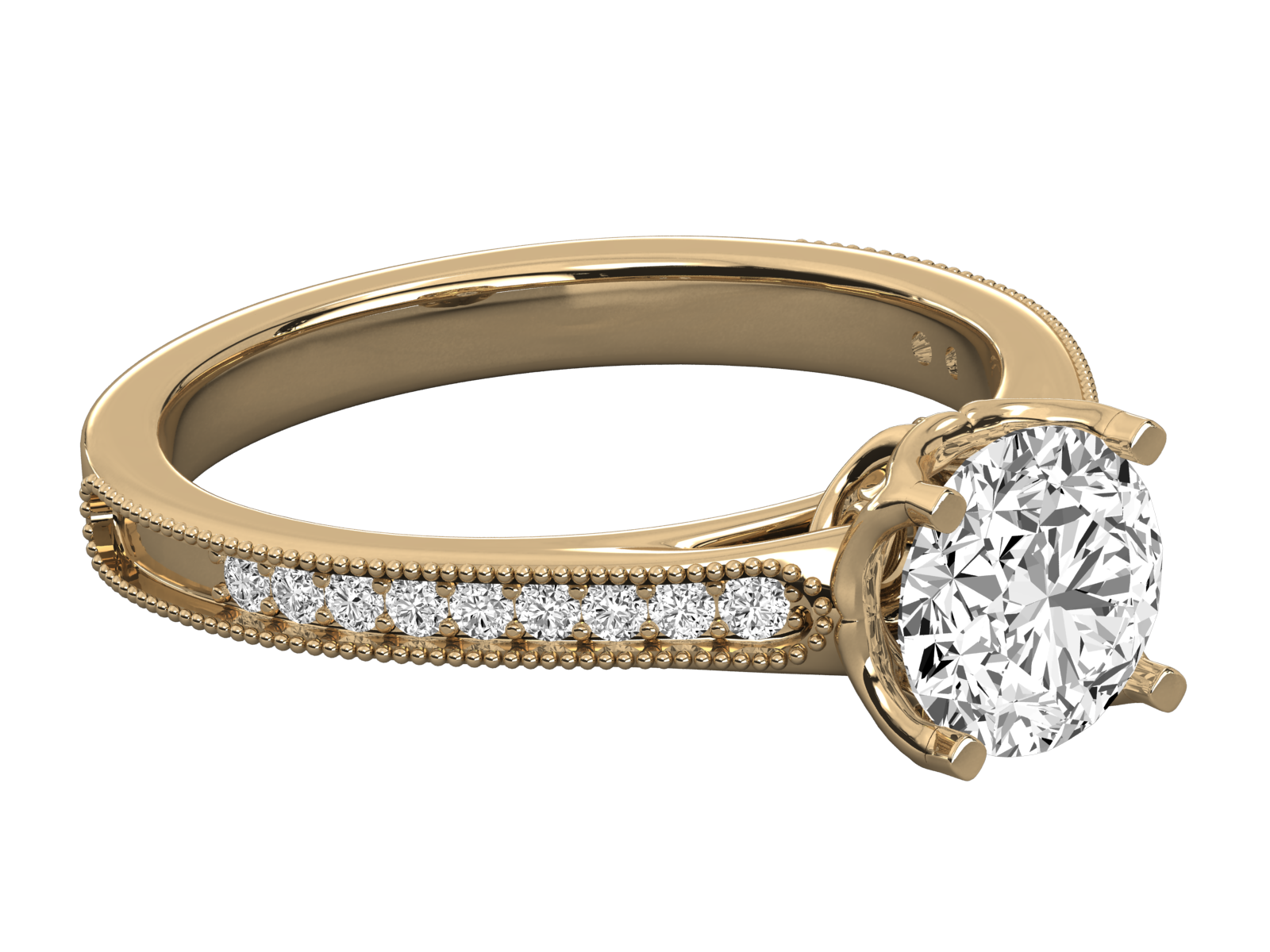 10K GOLD SOLITAIRE  LAB GROWN DIAMOND LADIES  RING.