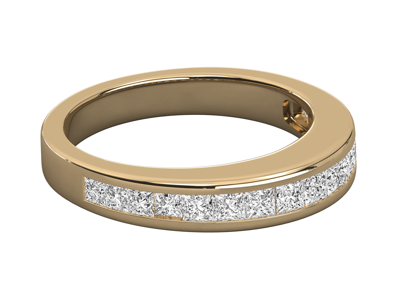 10K GOLD  LAB GROWN DIAMOND LADIES BAND RING.