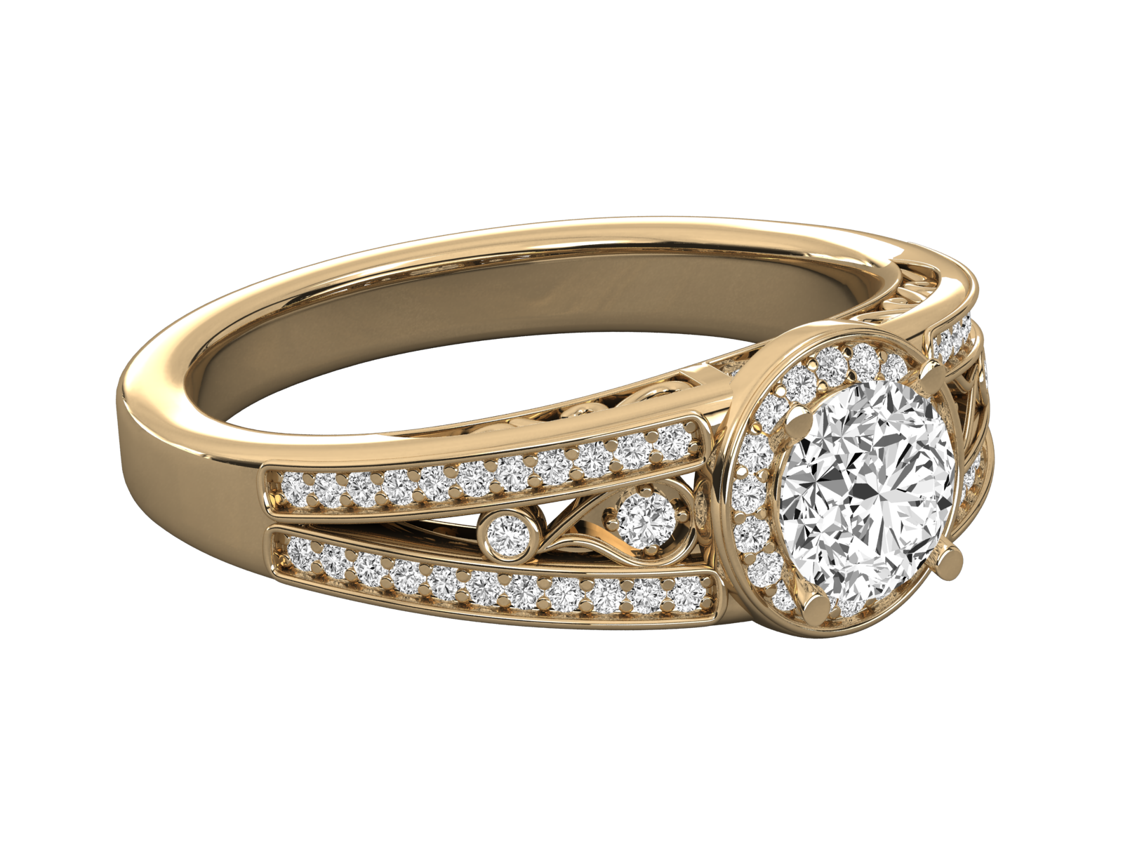 DIAMOND RING 18K GOLD SOLITAIRE  DIAMOND LADIES  RING.