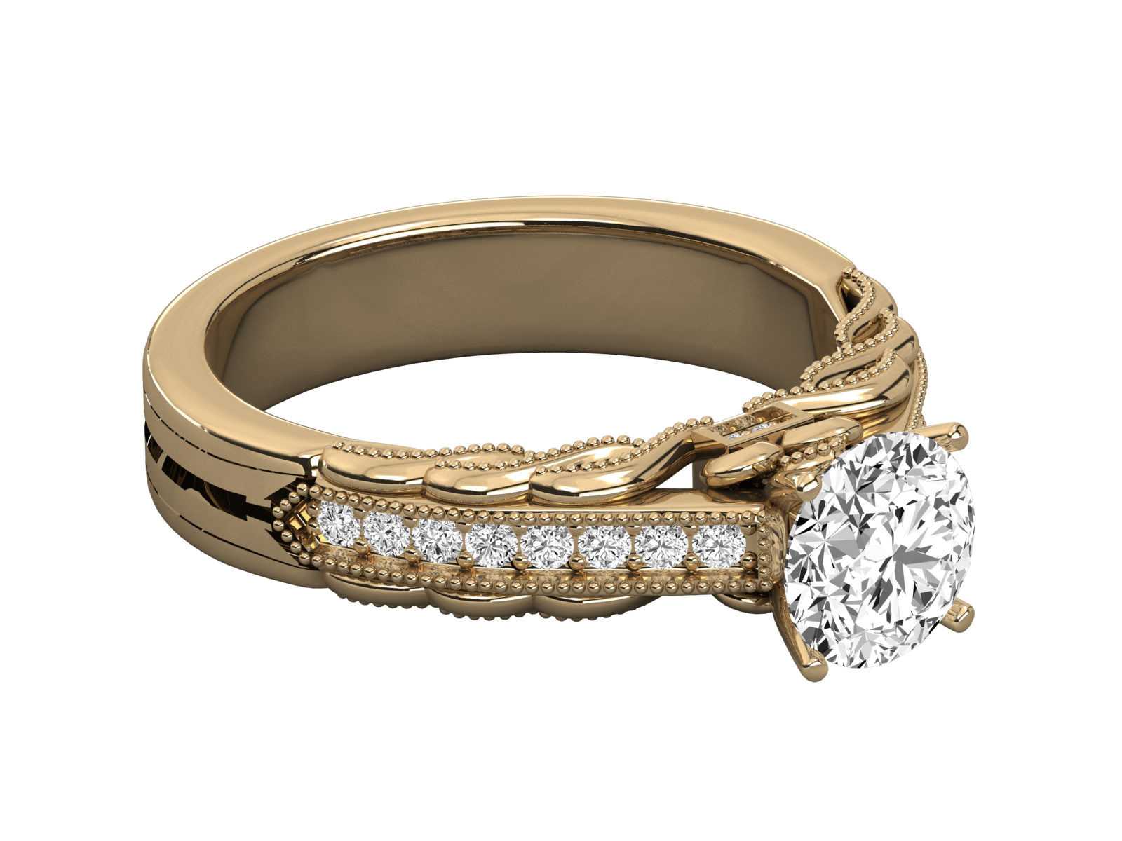 10K GOLD SOLITAIRE  LAB GROWN DIAMOND LADIES  RING.