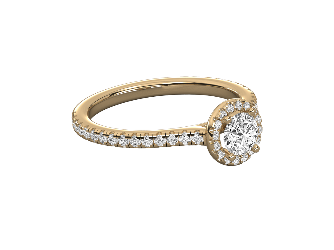 10K GOLD SOLITAIRE DIAMOND  BRILLIANT RING.