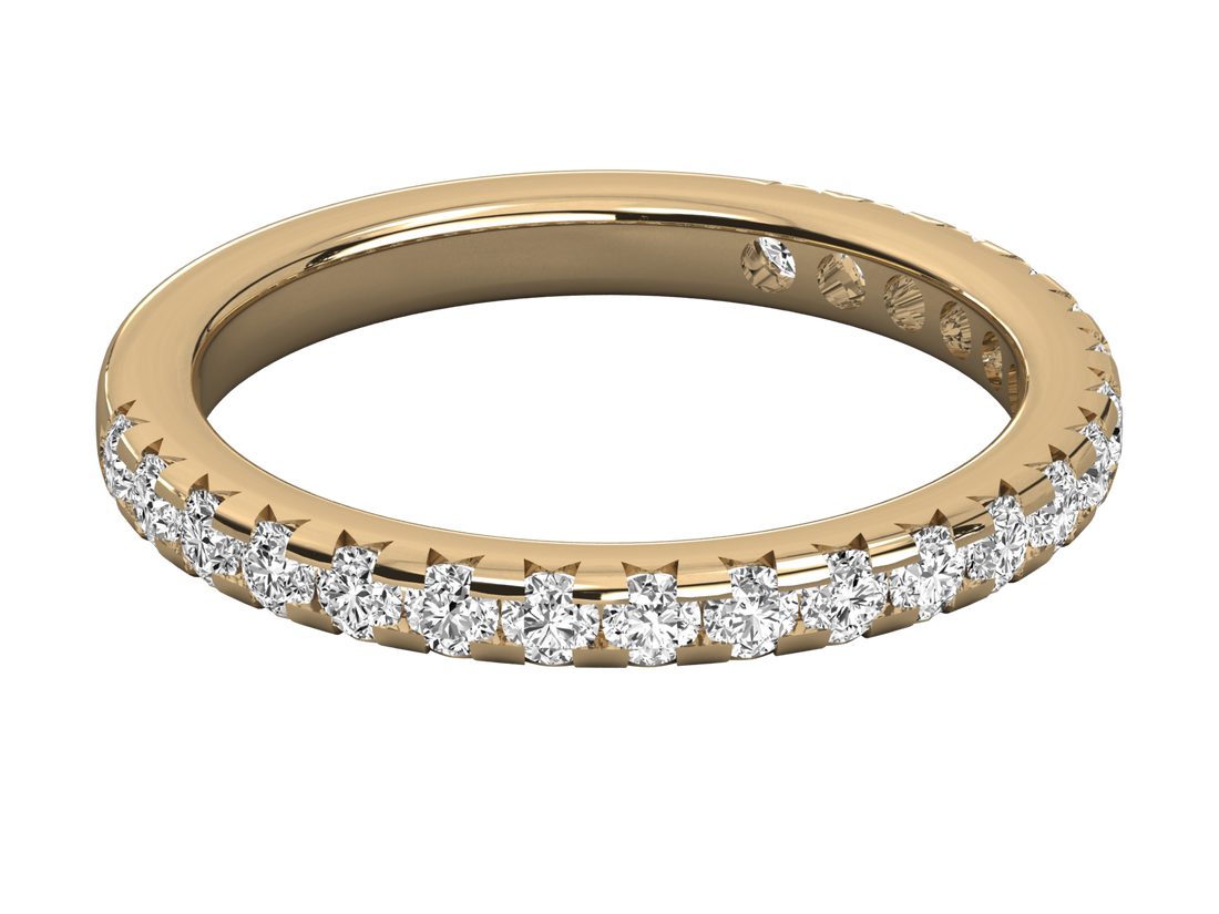 9K GOLD SOLITAIRE ROUND CUT LAB GROWN DIAMOND LADIES BRILLIANT RING.