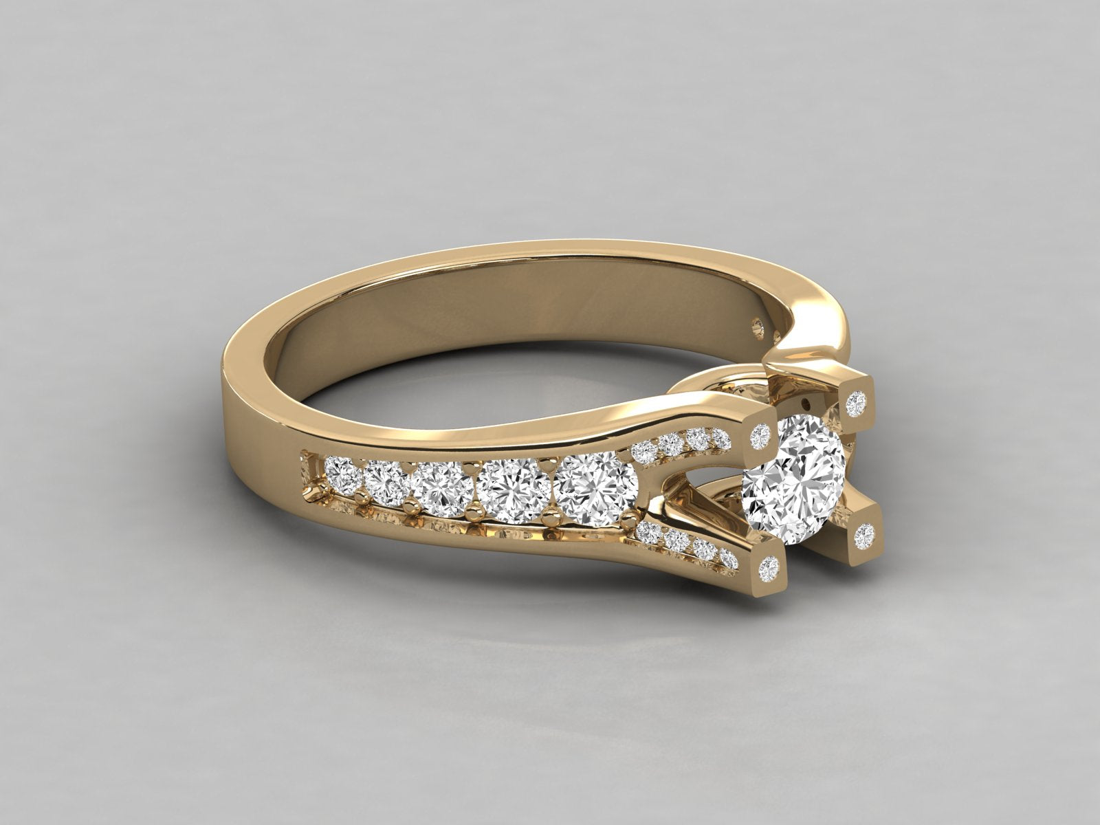 10K GOLD SOLITAIRE  LAB GROWN DIAMOND LADIES  RING.