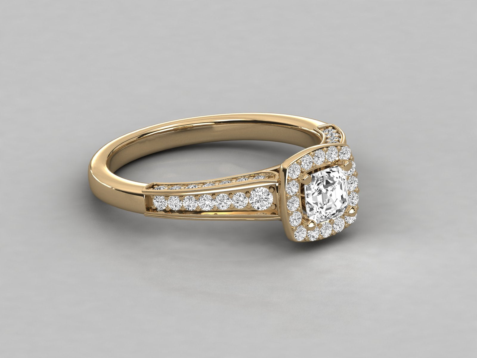 10K GOLD SOLITAIRE LAB GROWN DIAMOND LADIES  RING.