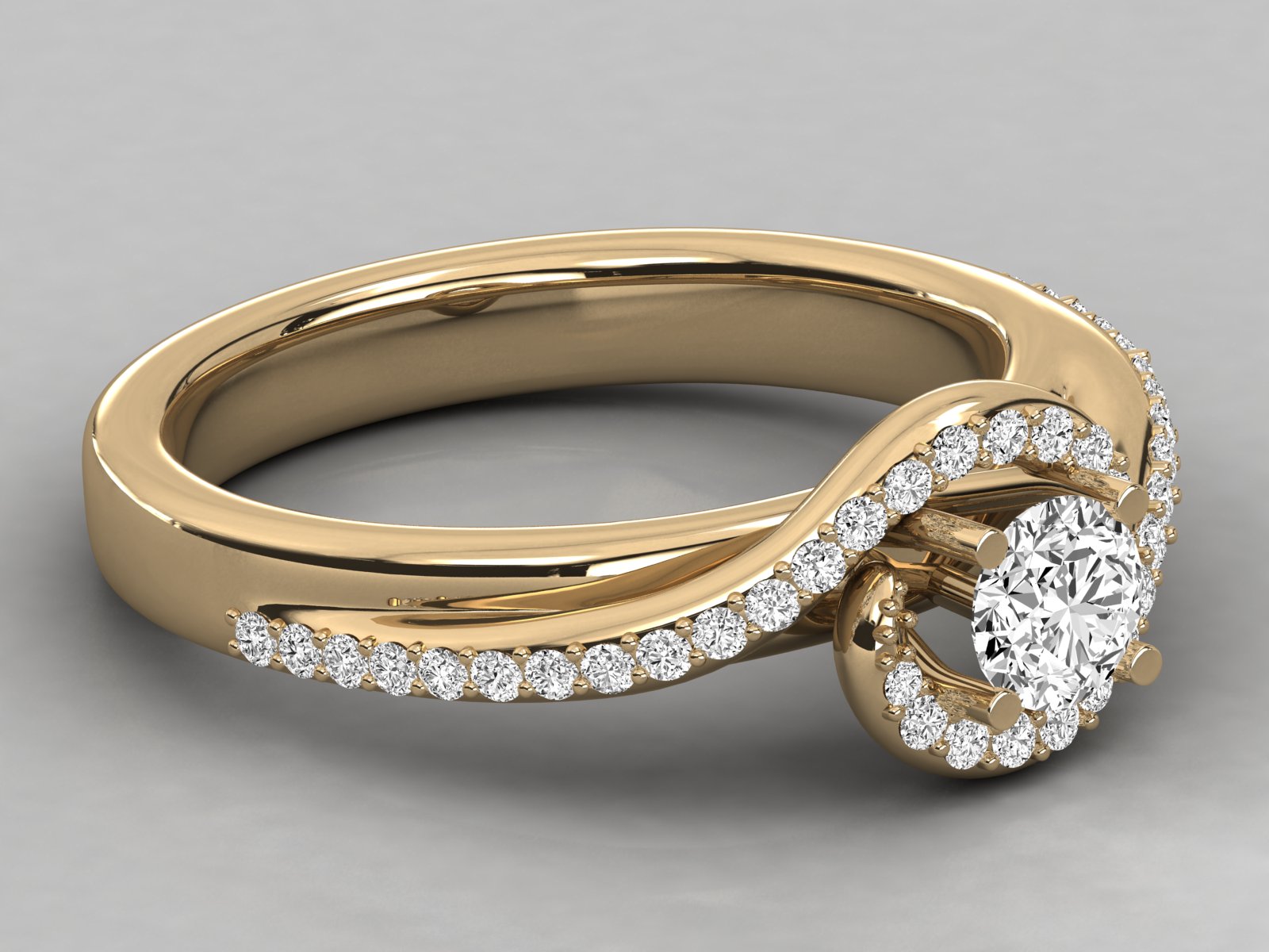 10K GOLD SOLITAIRE  LAB GROWN DIAMOND LADIES  RING.
