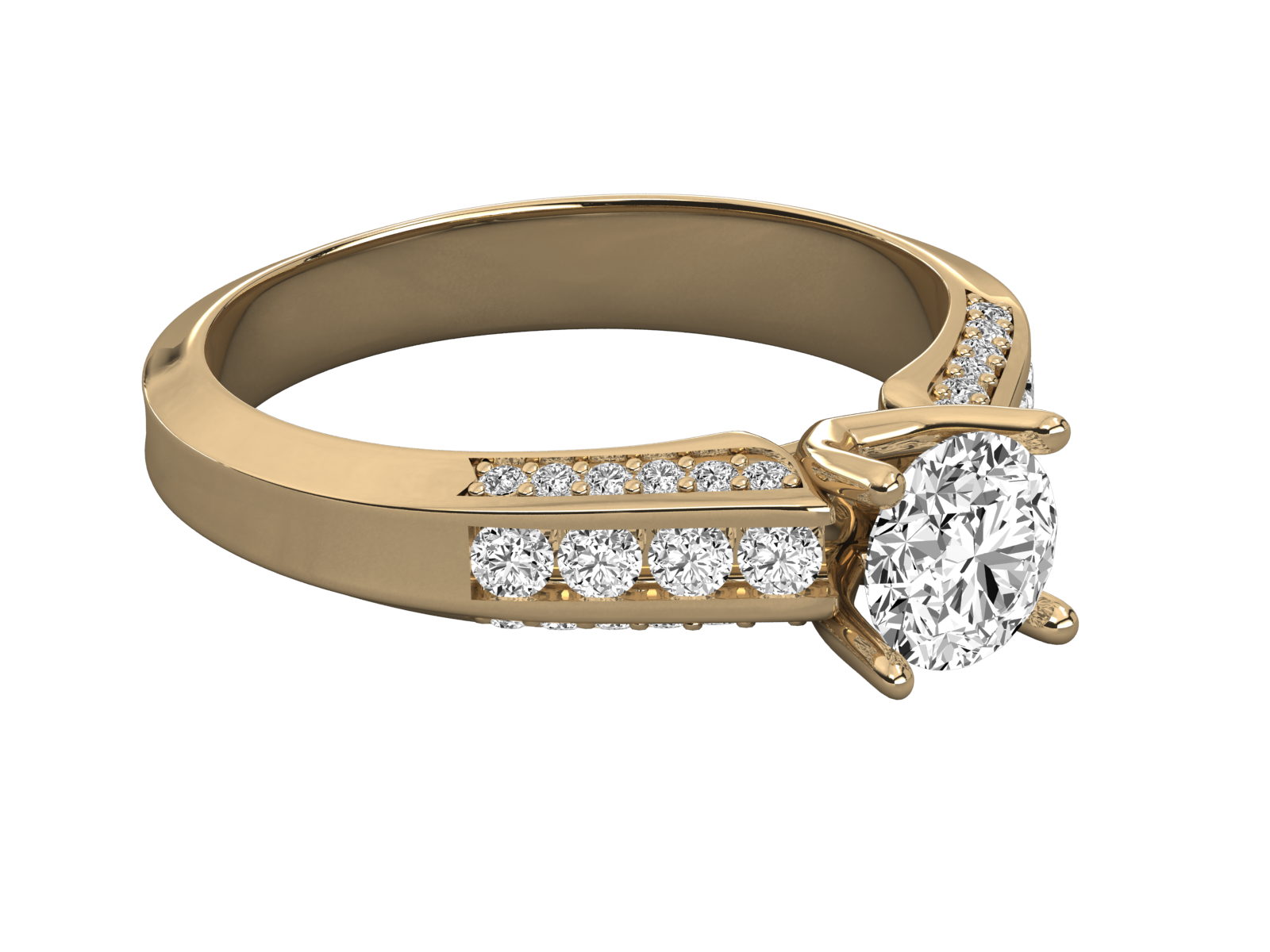 10K GOLD SOLITAIRE  LAB GROWN DIAMOND LADIES  RING.