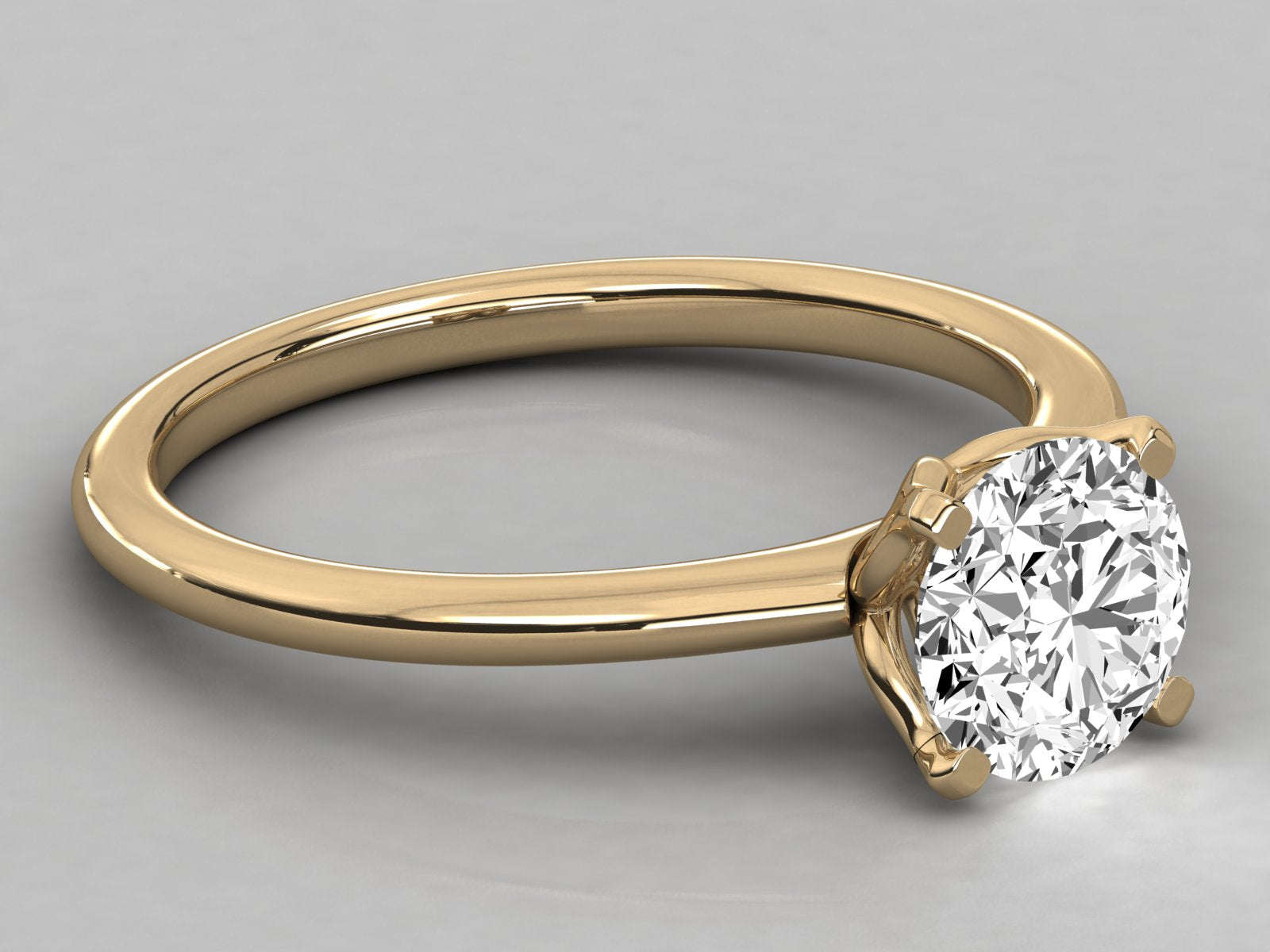 10K GOLD SOLITAIRE  LAB GROWN DIAMOND LADIES  RING.