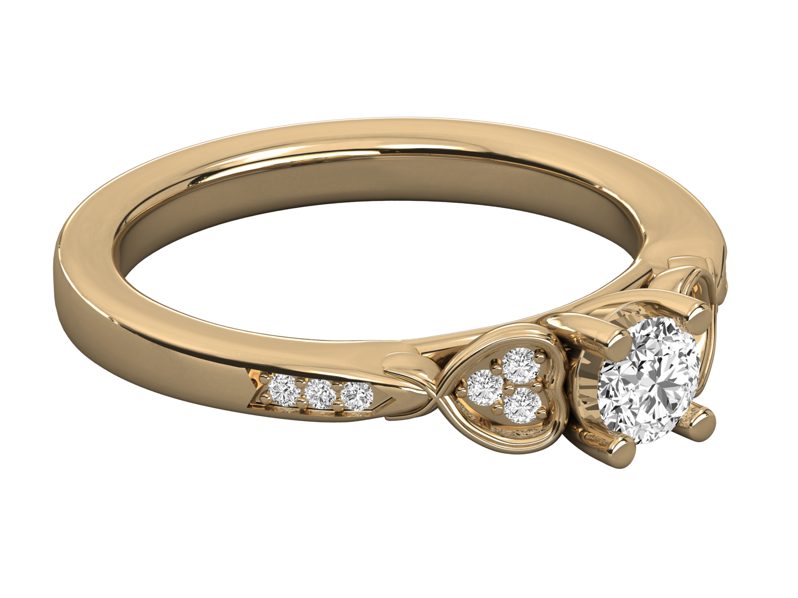 10K GOLD SOLITAIRE  LAB GROWN DIAMOND LADIES  RING.