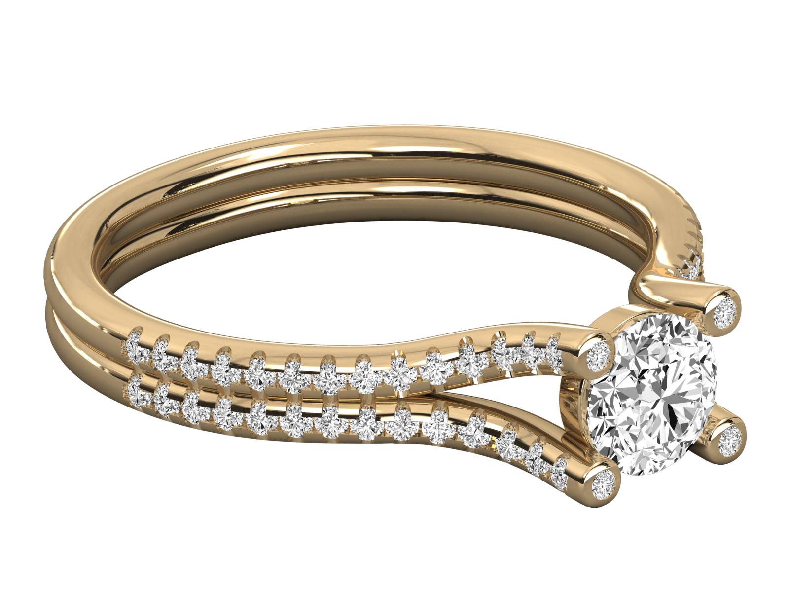 10K GOLD SOLITAIRE LAB GROWN DIAMOND LADIES  RING.