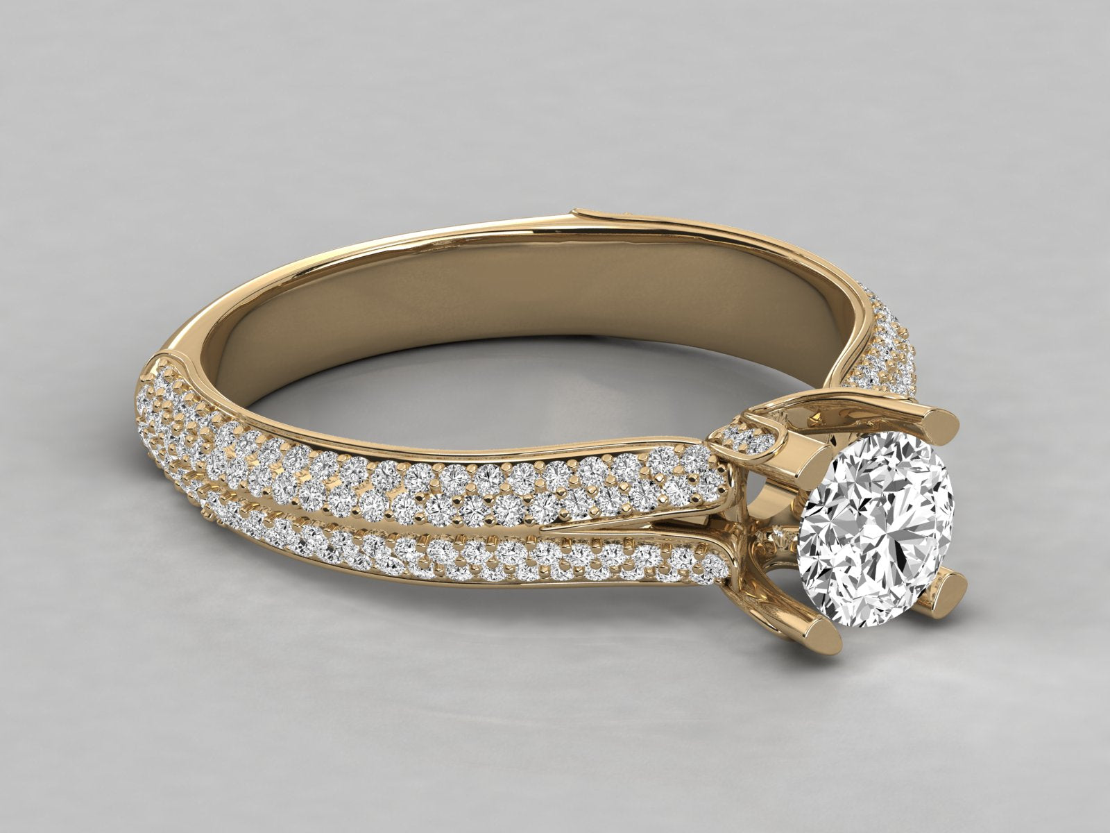 10K GOLD SOLITAIRE  LAB GROWN DIAMOND LADIES  RING.