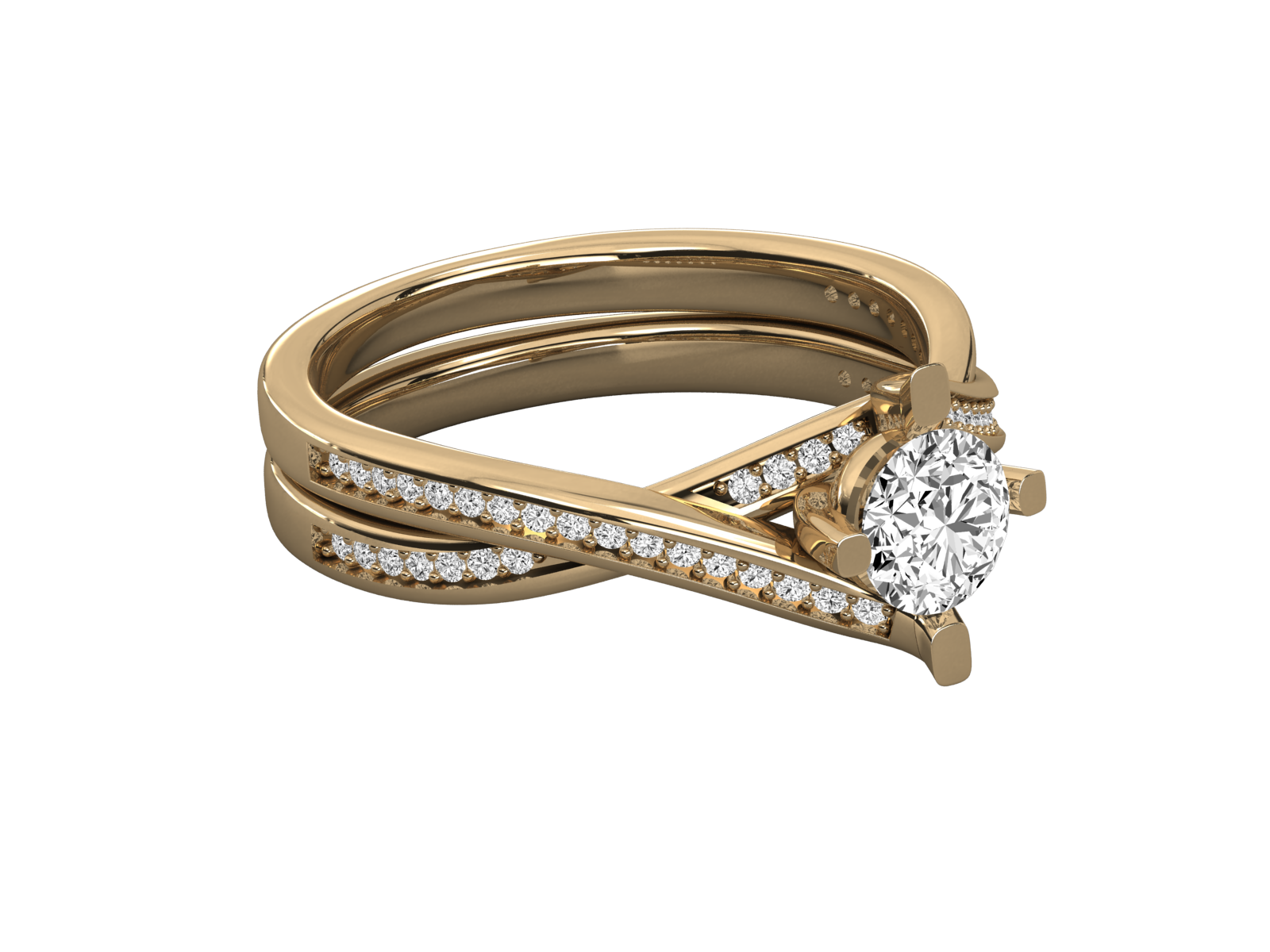 10K GOLD SOLITAIRE LAB GROWN DIAMOND  BRILLIANT RING.