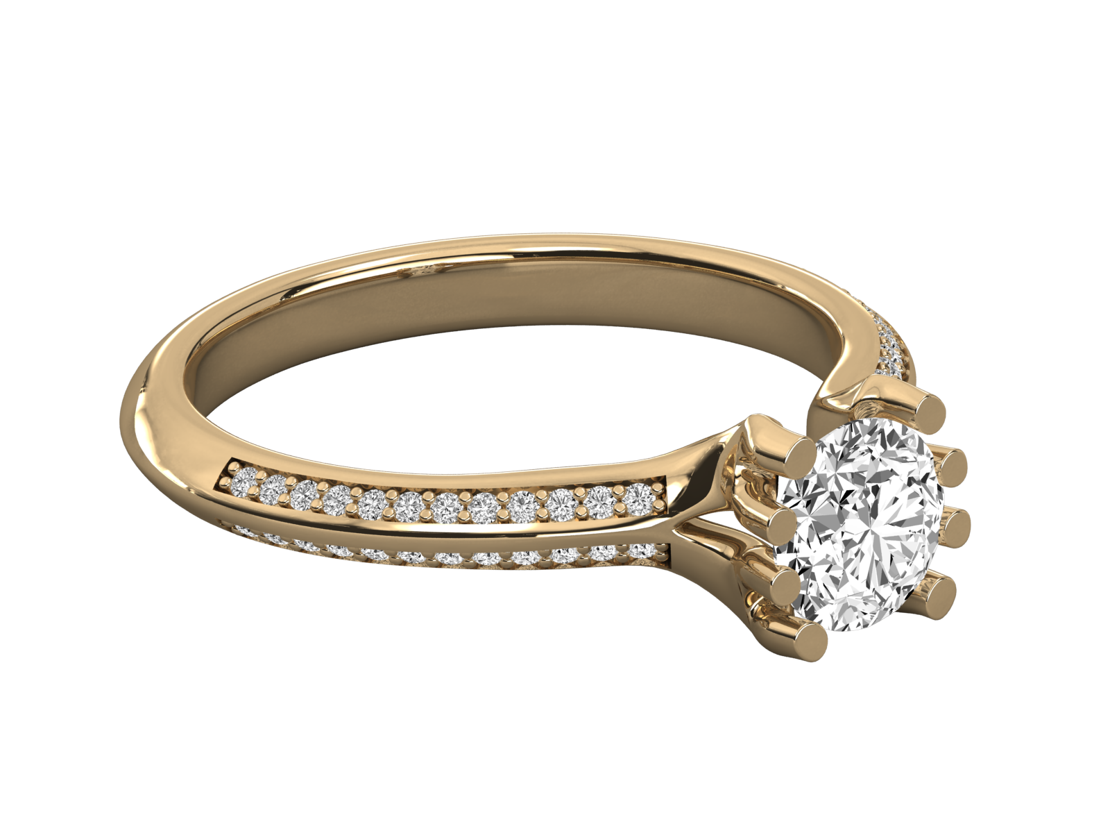 10K GOLD SOLITAIRE  LAB GROWN DIAMOND LADIES  RING.
