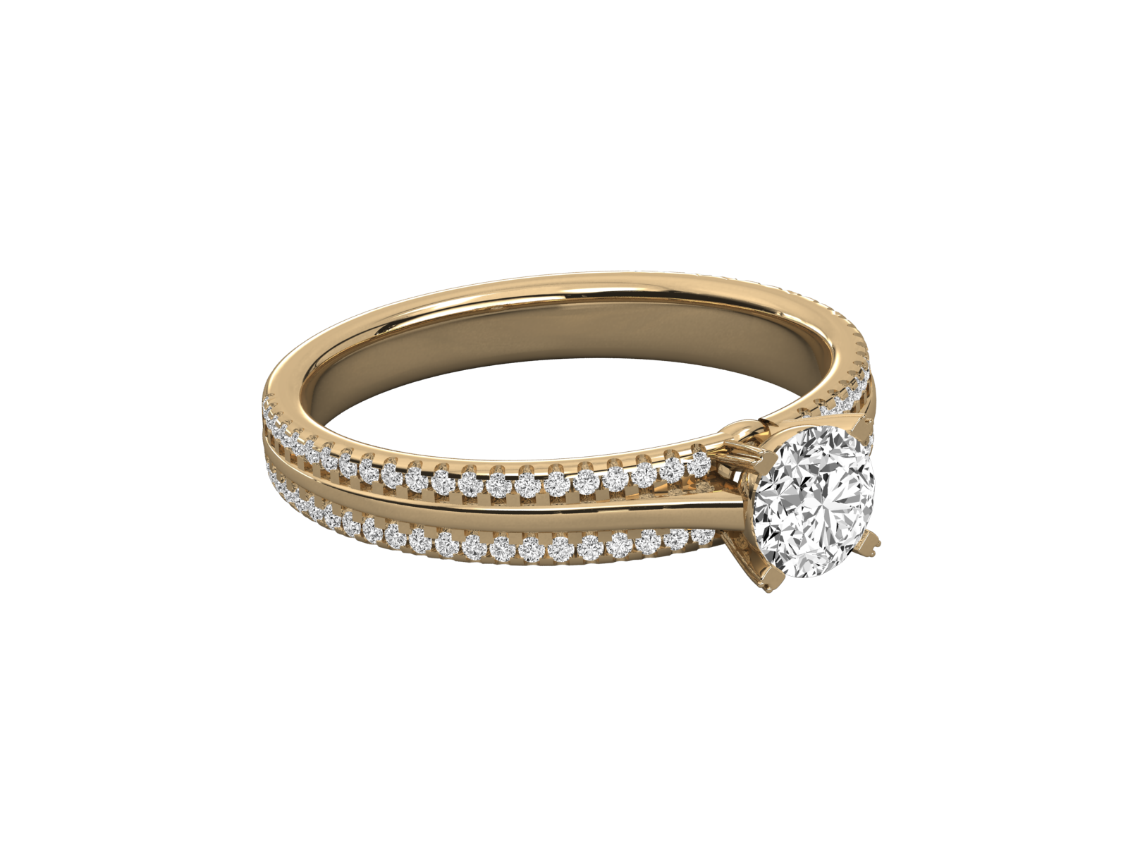 10K GOLD SOLITAIRE  LAB GROWN DIAMOND LADIES  RING.