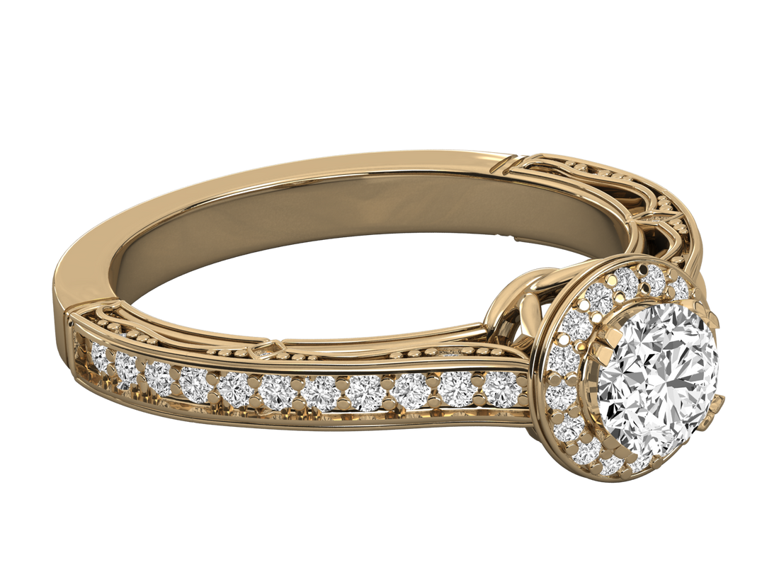 10K GOLD SOLITAIRE  LAB GROWN DIAMOND LADIES  RING.